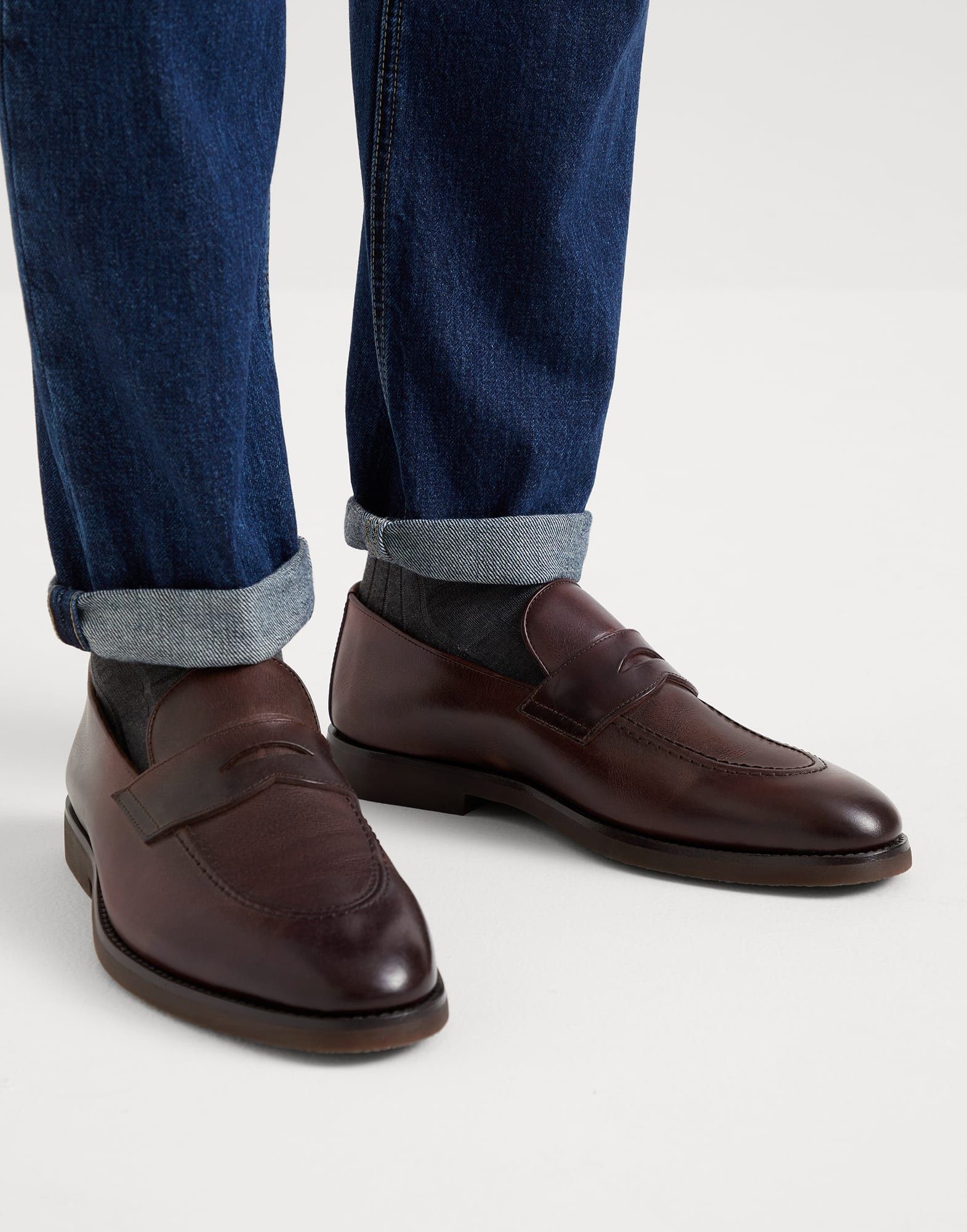 Brunello Cucinelli o1w1db10125 Loafers in Dark Brown Size US 11 / EU 44 - 5 Thumbnail