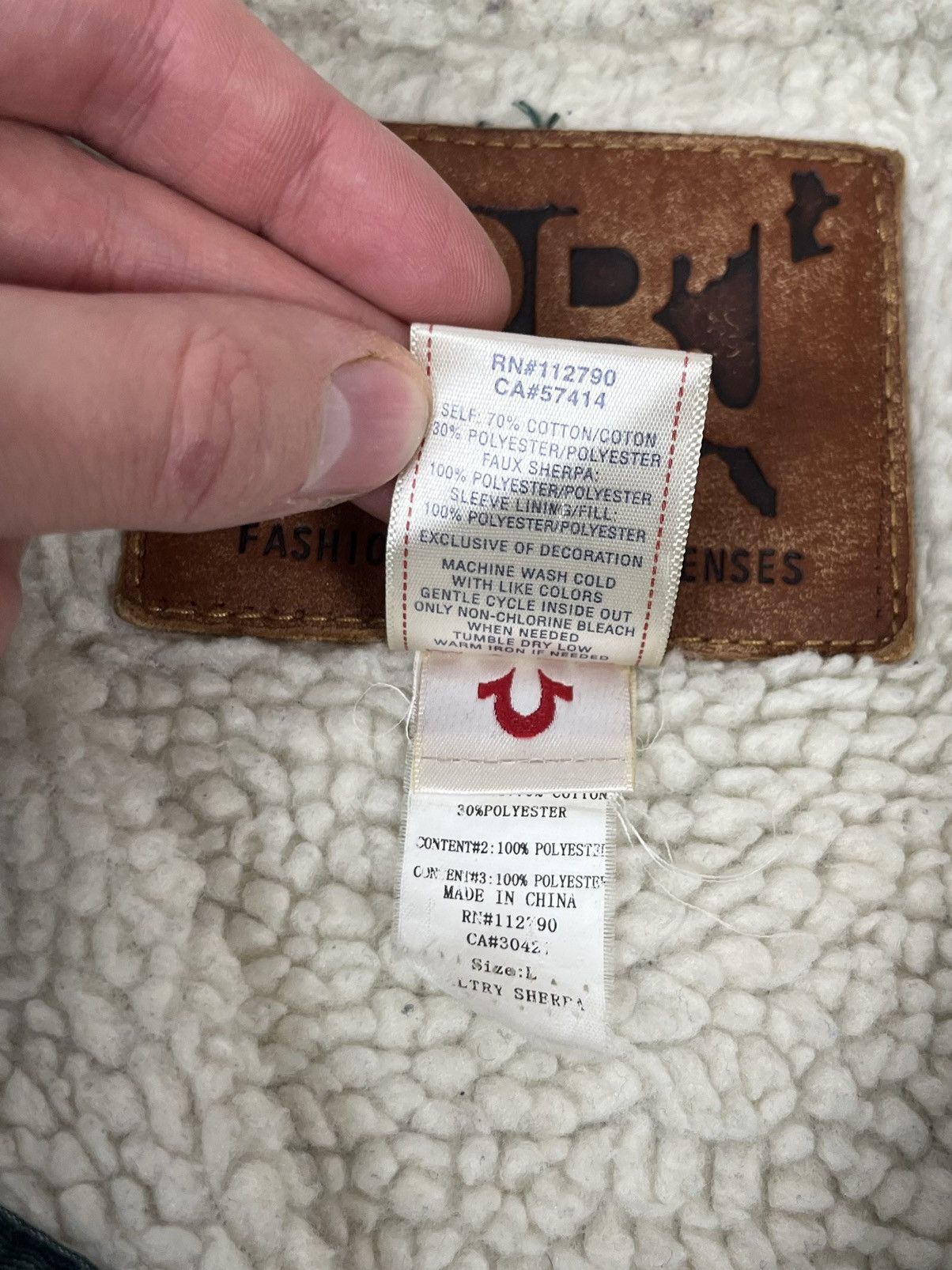 True Religion True Religion Green Logo Sherpa Jacket Streetwear Size US L / EU 52-54 / 3 - 12 Thumbnail