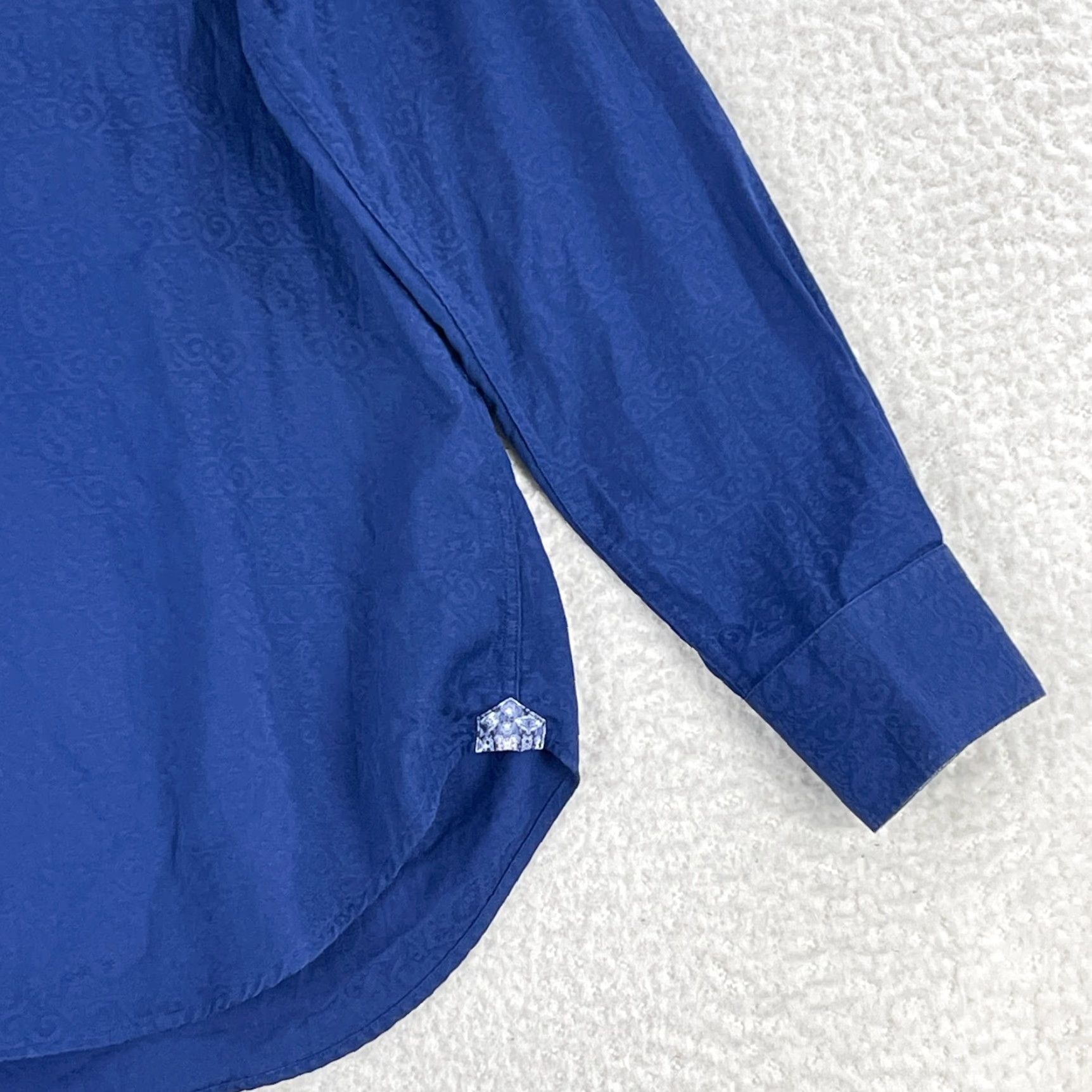 Robert Graham Robert Graham Blue Paisley Button-Up Shirt Mens Long Sleeve 100% Cotton Size Large Size 42R - 4 Thumbnail