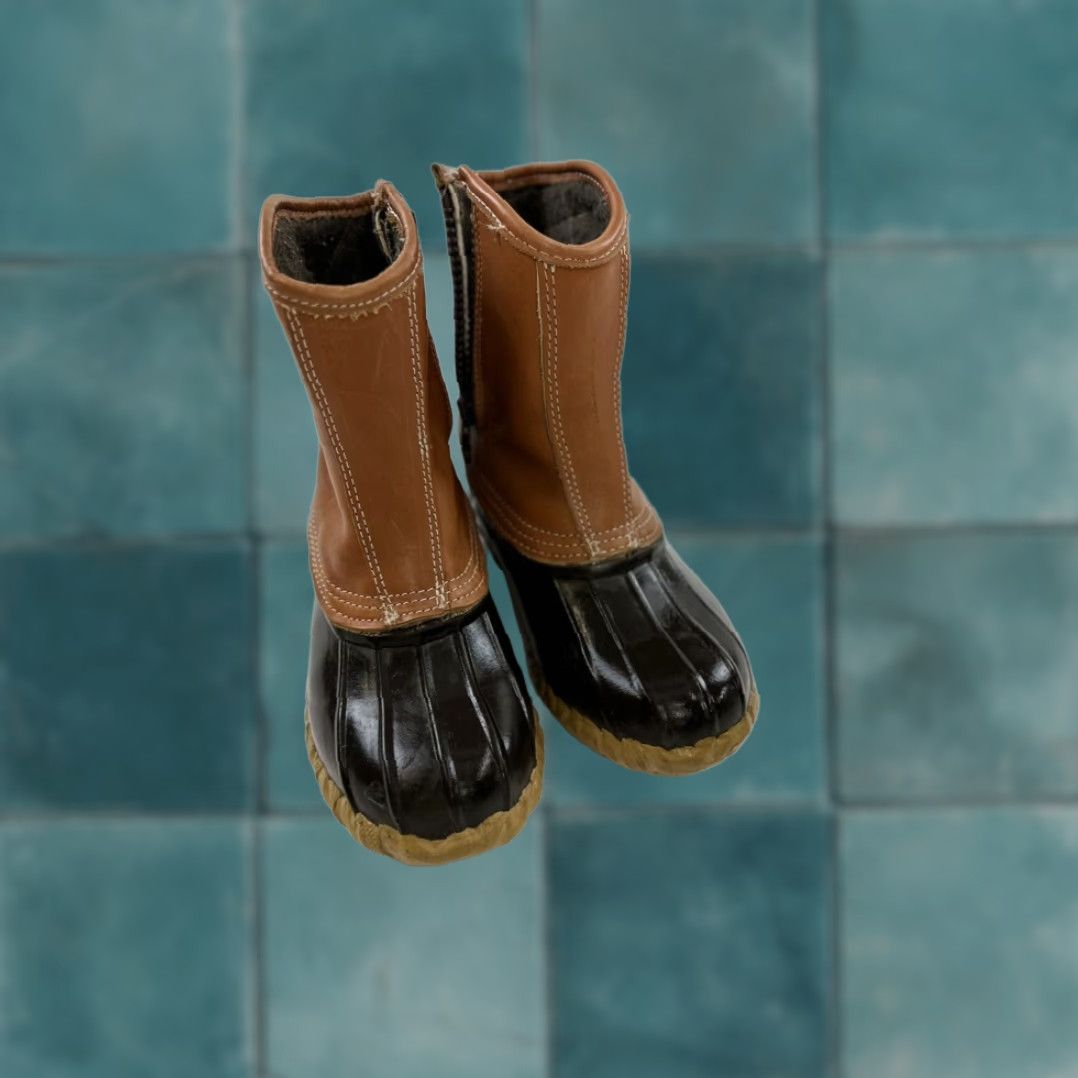 Vintage Cabela's Women's Brown Leather Rain Boots, US 7, Steel Shank, Waterproof Size US 5 / IT 35 - 2 Thumbnail