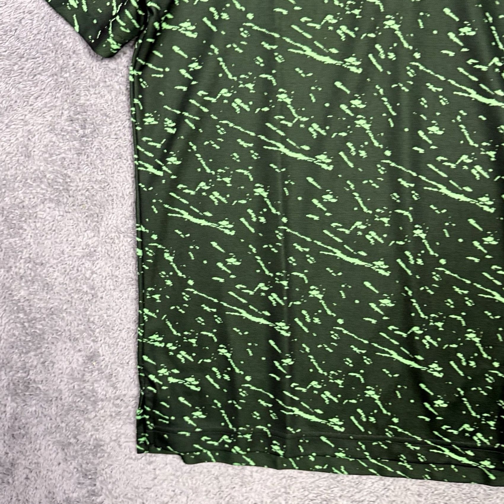 Adidas Adidas Polo Mens S Prime Blue Camo Geometric All Over Print Performance Golf Shirt Mens Small Green Geometric Polo Adidas Size US S / EU 44-46 / 1 - 3 Thumbnail