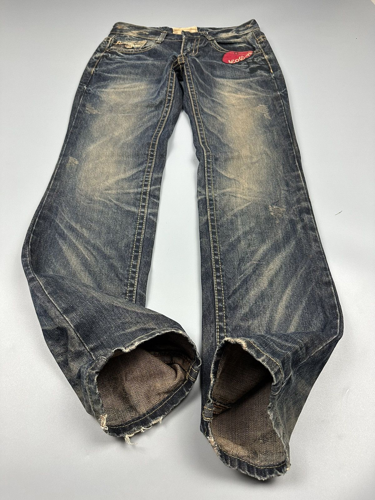 If Six Was Nine × Le Grande Bleu (L.G.B.) Lolita Parisien Embroidered Whiskered Denim Size US 29 - 7 Thumbnail