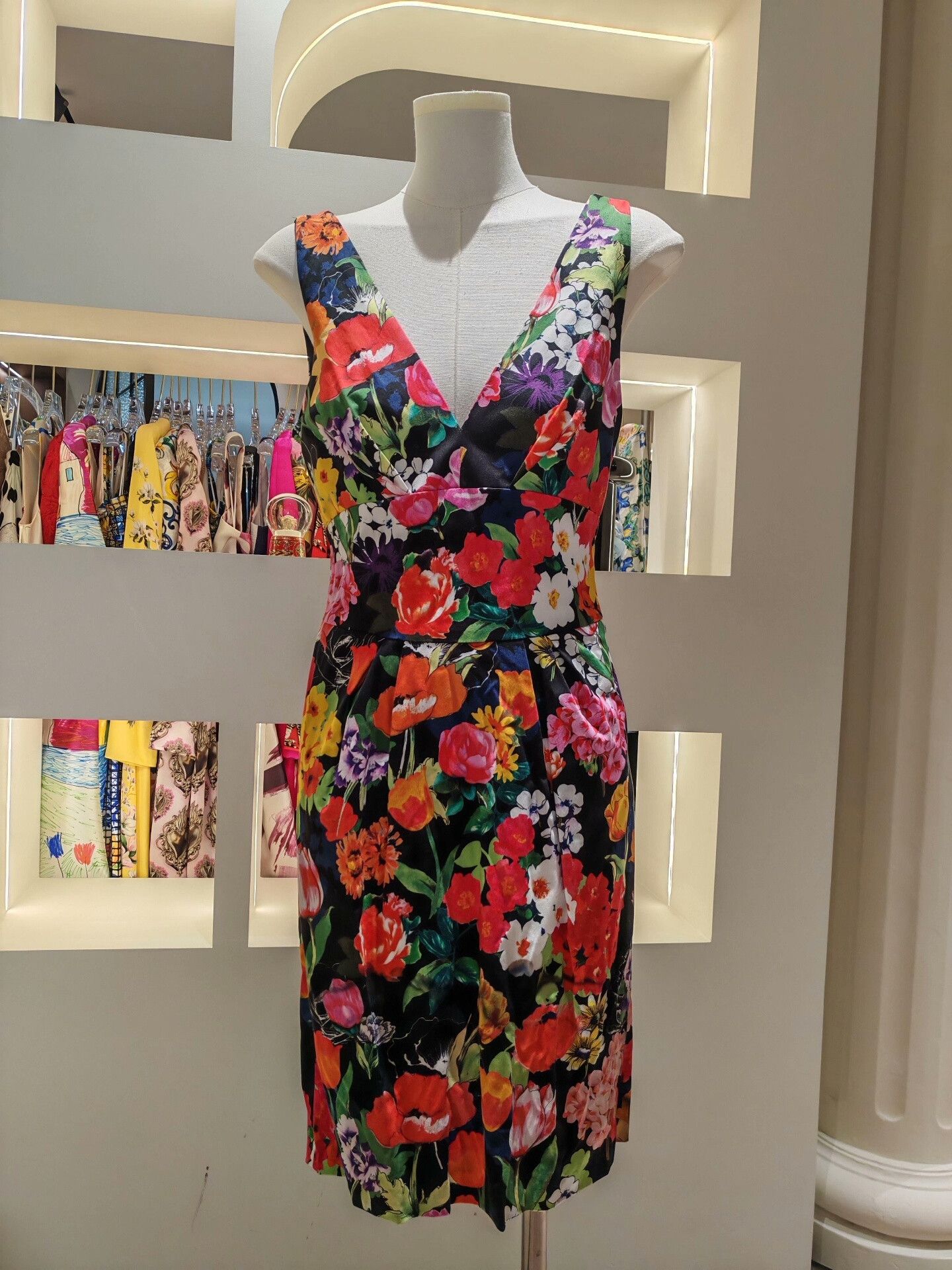 Moschino MOSCHINO Floral Print Midi Dress Size S / US 4 / IT 40 - 1 Thumbnail