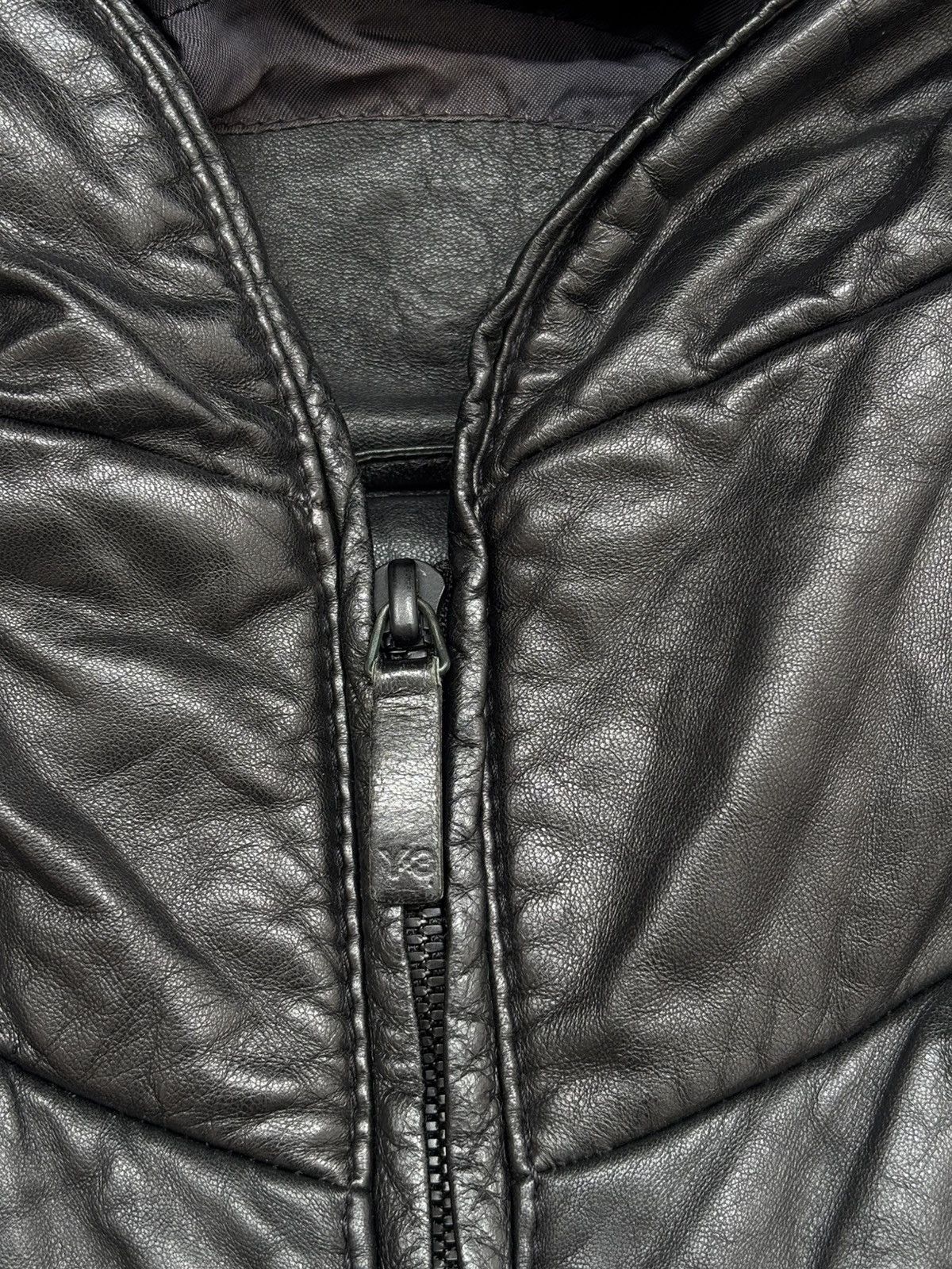 Y-3 A/W 2008 Y-3 Yohji Adidas Leather Puffer Ninja Jacket Size US L / EU 52-54 / 3 - 10 Thumbnail