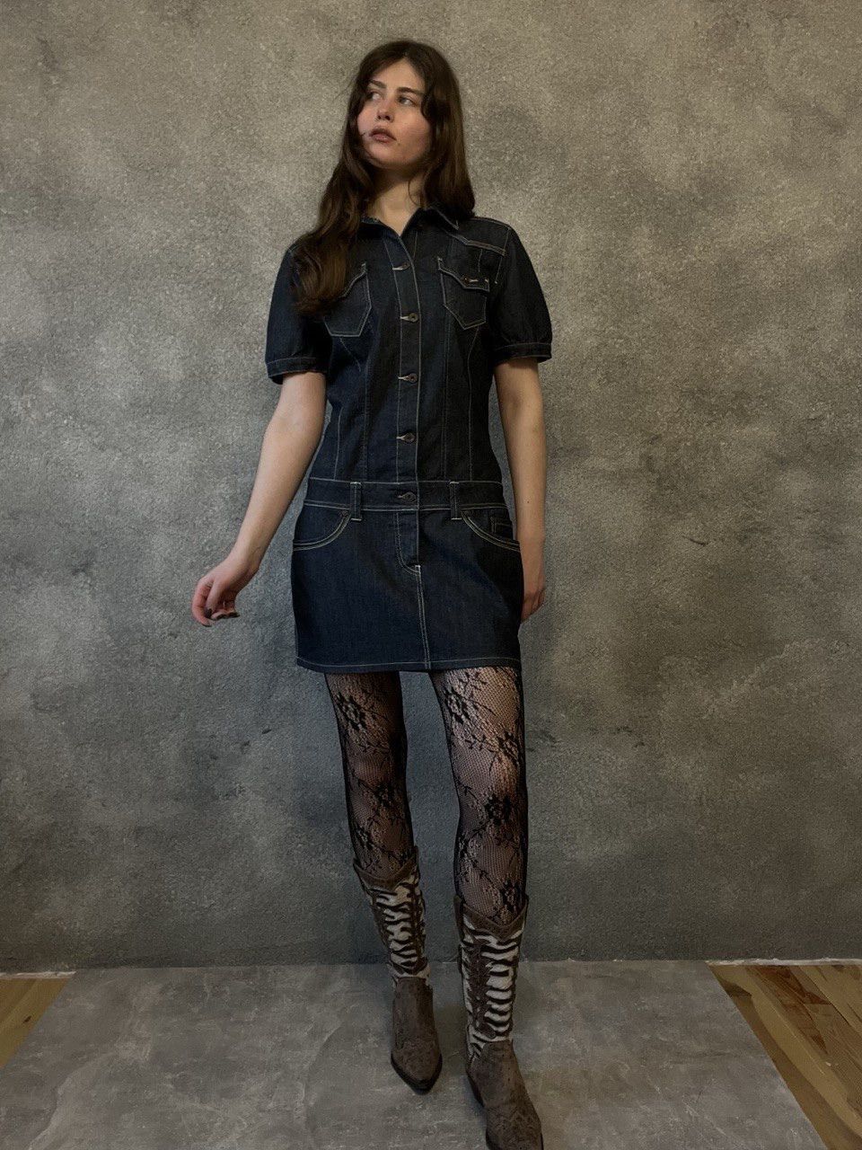 Other Vintage Y2K Mustang Jean Dress – Western Baddie Vibes Size L / US 10 / IT 46 - 4 Thumbnail