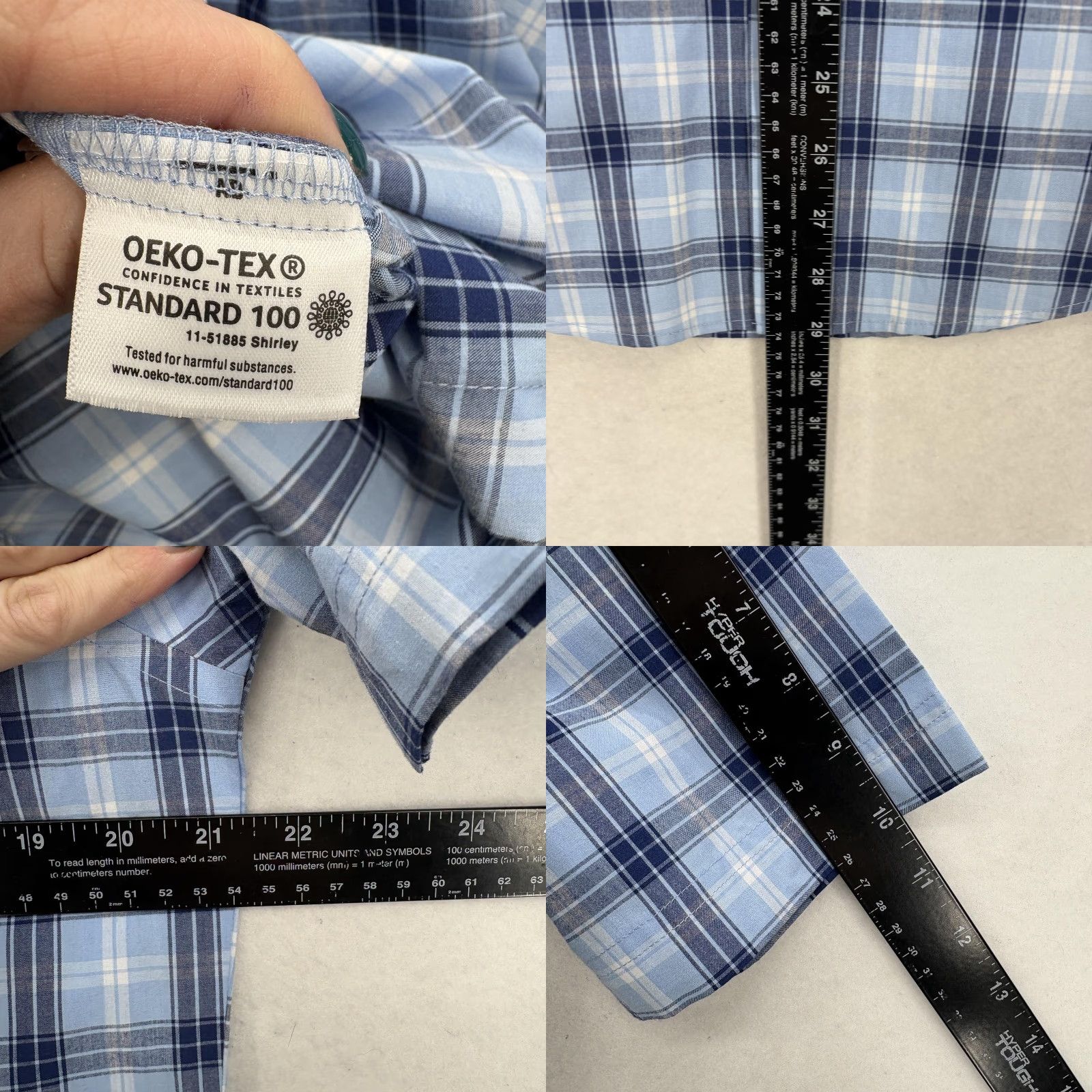Croft & Barrow Croft & Barrow Easy Care Shirt Mens Small Blue Plaid Short Sleeve Button-Up NWT Size US S / EU 44-46 / 1 - 8 Thumbnail