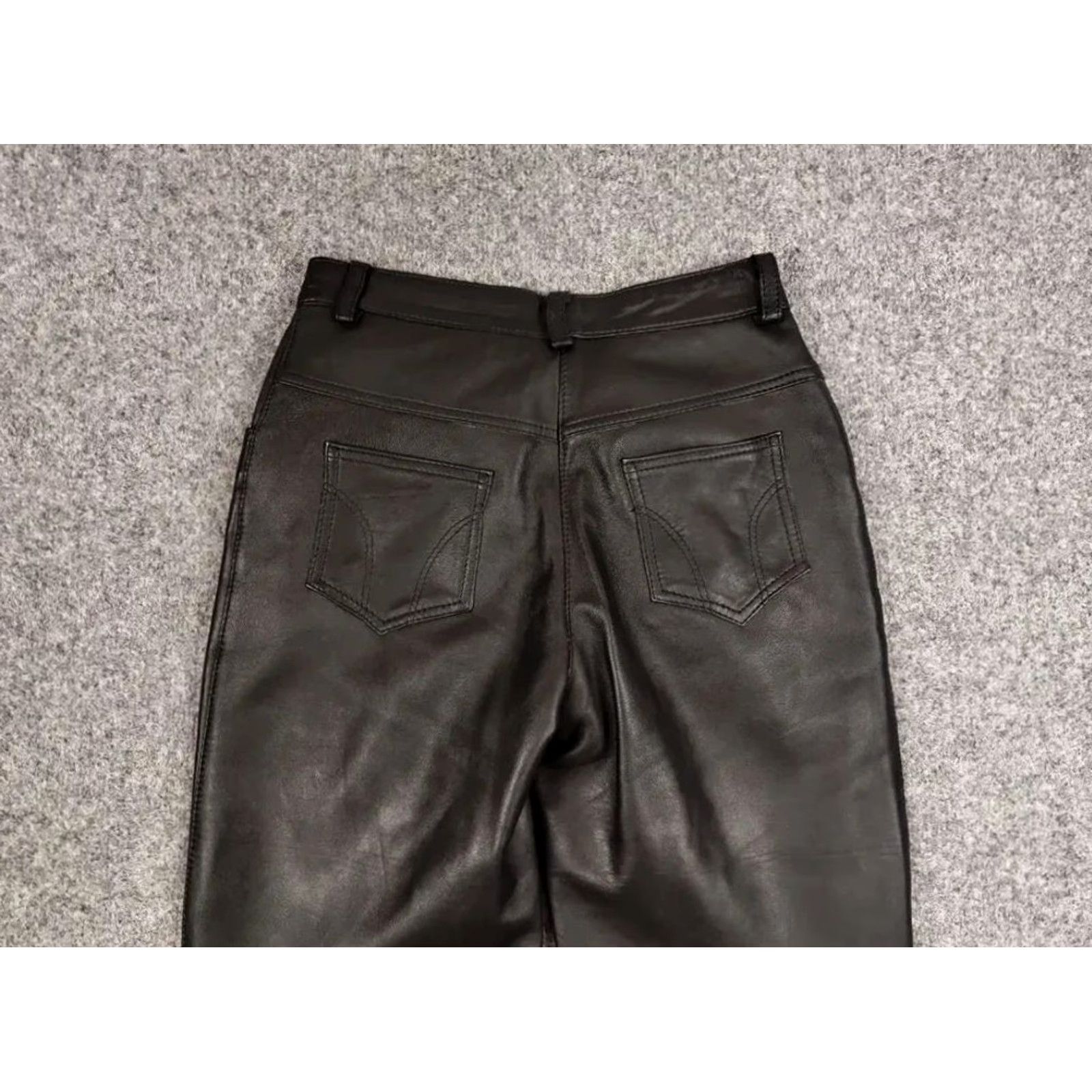 Vintage VINTAGE Japan Avant Garde Leather Baggy Flared Pants Women Regular 26 Black Leather 90s Biker Opium Style Vintage 90s Size 24" / US 00 / IT 34 - 7 Thumbnail