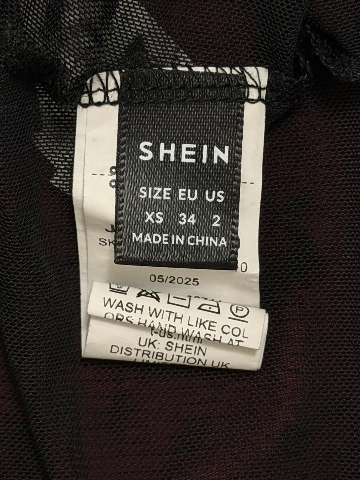 Other SHEIN Sheer Cover w/ Tie in Black (X-SMALL) Size XS / US 0-2 / IT 36-38 - 9 Thumbnail
