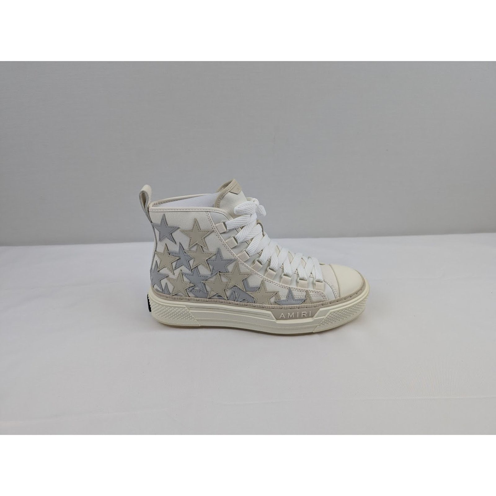 Amiri o1rshd1 Q:2 / Stars Court High-Top Sneakers in Grey / White Size US 9 / EU 42 - 1 Thumbnail