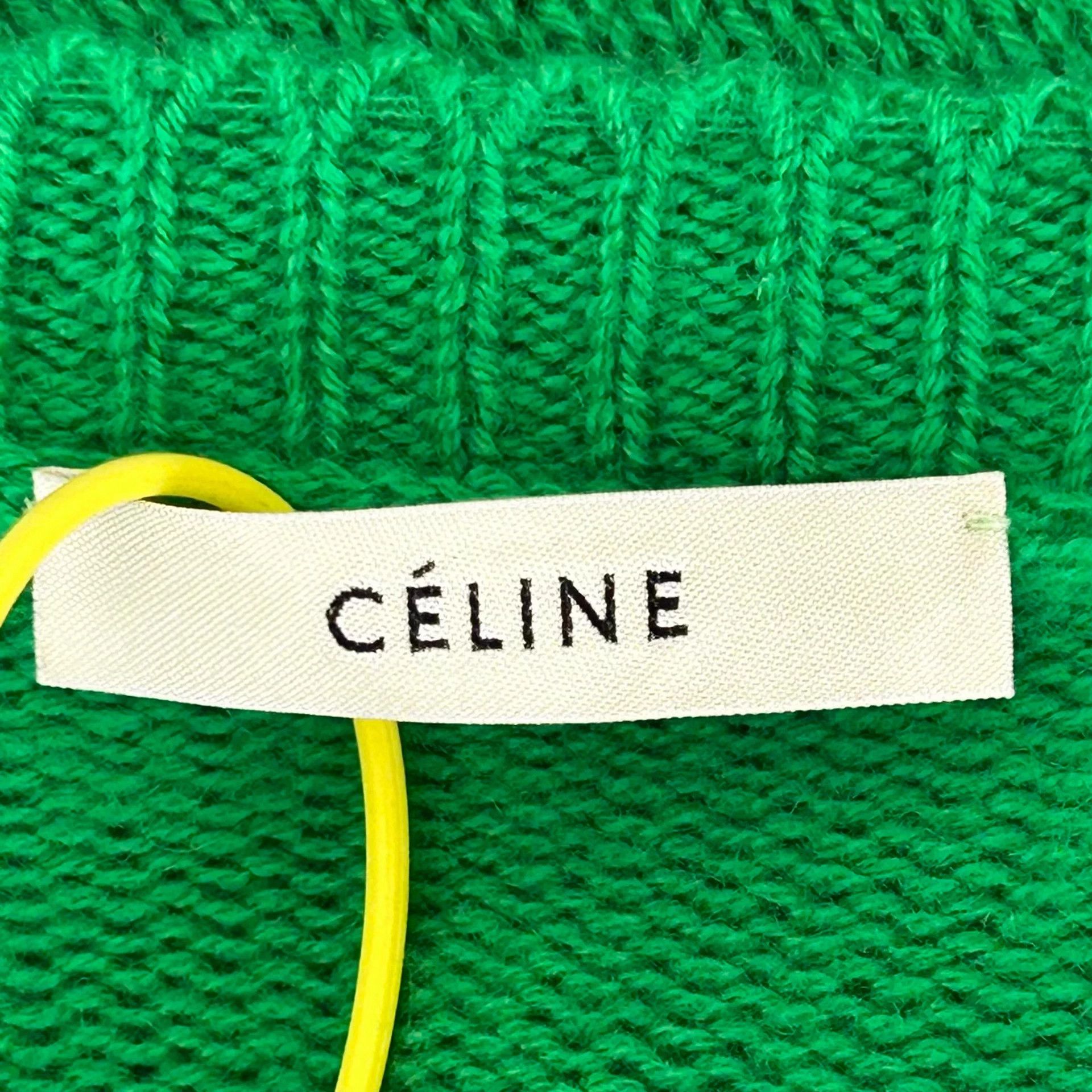 Celine Celine green Triomphe logo knit top L Size L / US 10 / IT 46 - 3 Thumbnail