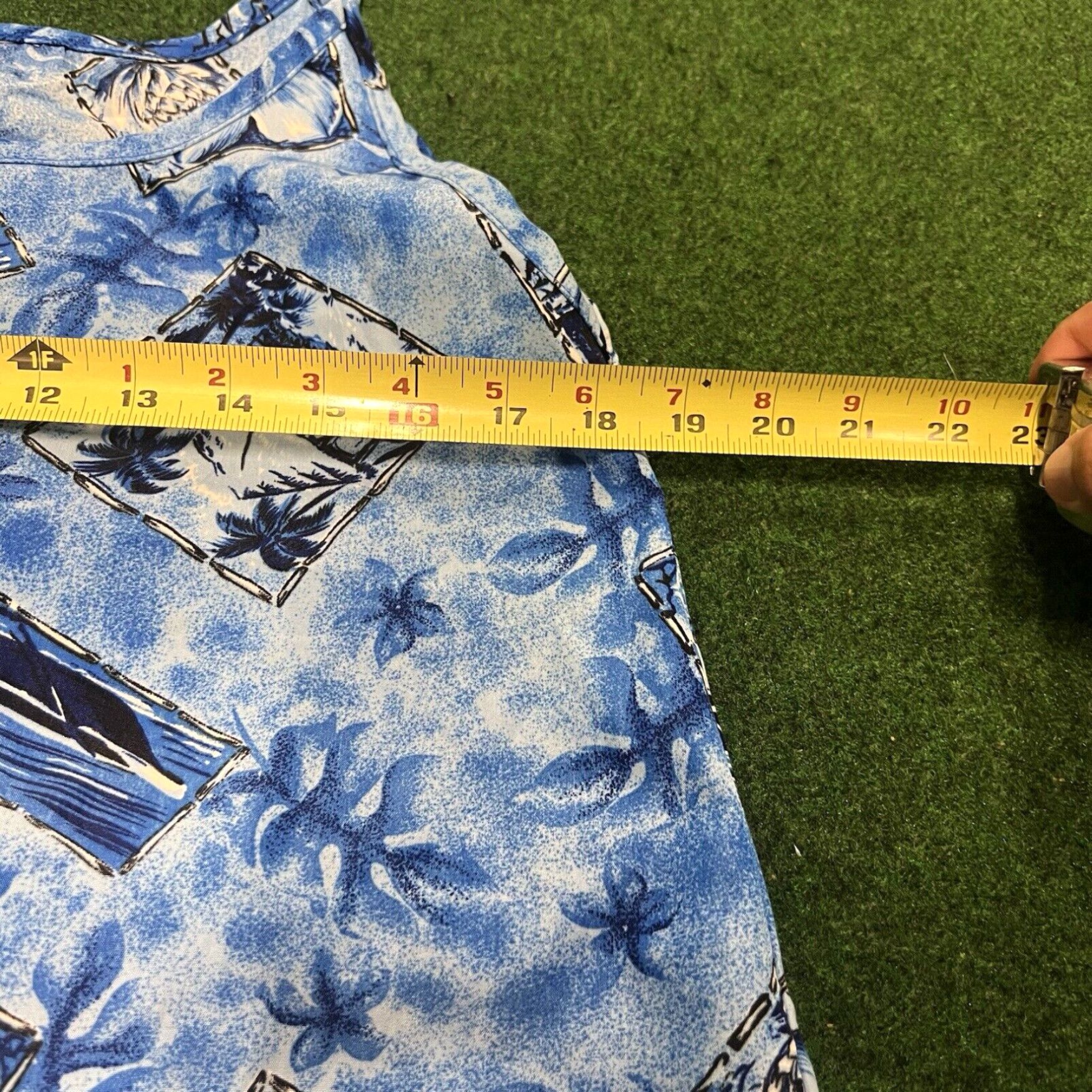 Vintage Vintage Womens Dress Maxi Blue Hawaiian Spaghetti Strap Sz L Swim Cover Up Size L / US 10 / IT 46 - 4 Thumbnail