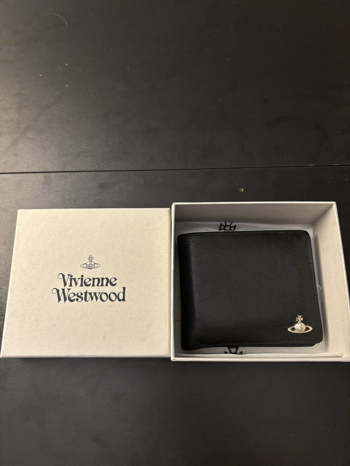 Pre-owned Vivienne Westwood Black Orb Wallet