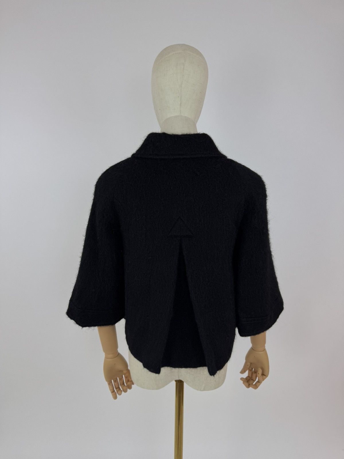 LK Bennett LK BENNETT Cropped Evening Jacket Black Wool Mohair&Alpaca Size S / US 4 / IT 40 - 5 Thumbnail