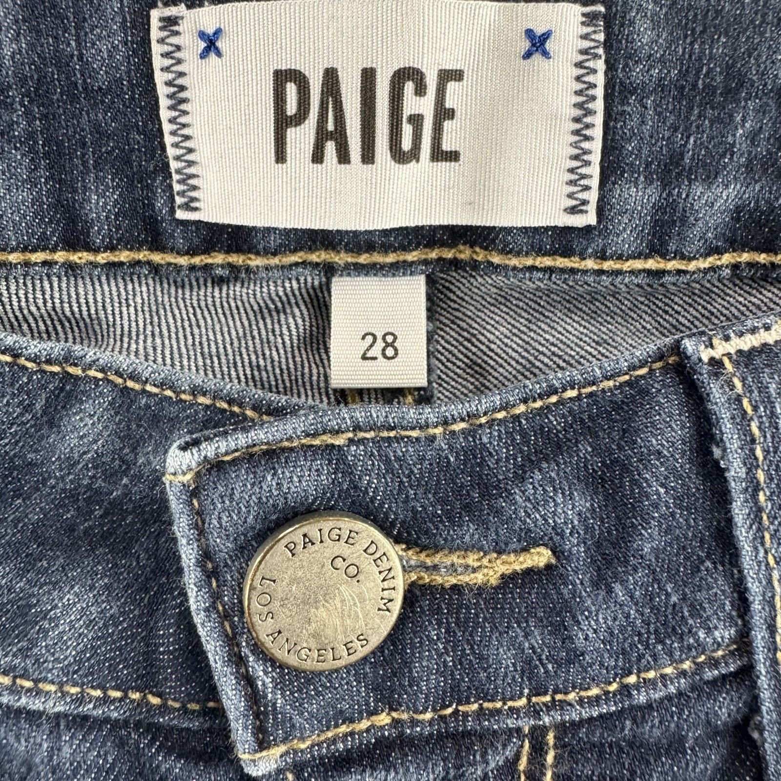 Paige Paige Kylie Crop Women's Skinny Blue Jeans Low Rise Light 28 Size 28" / US 6 / IT 42 - 3 Thumbnail