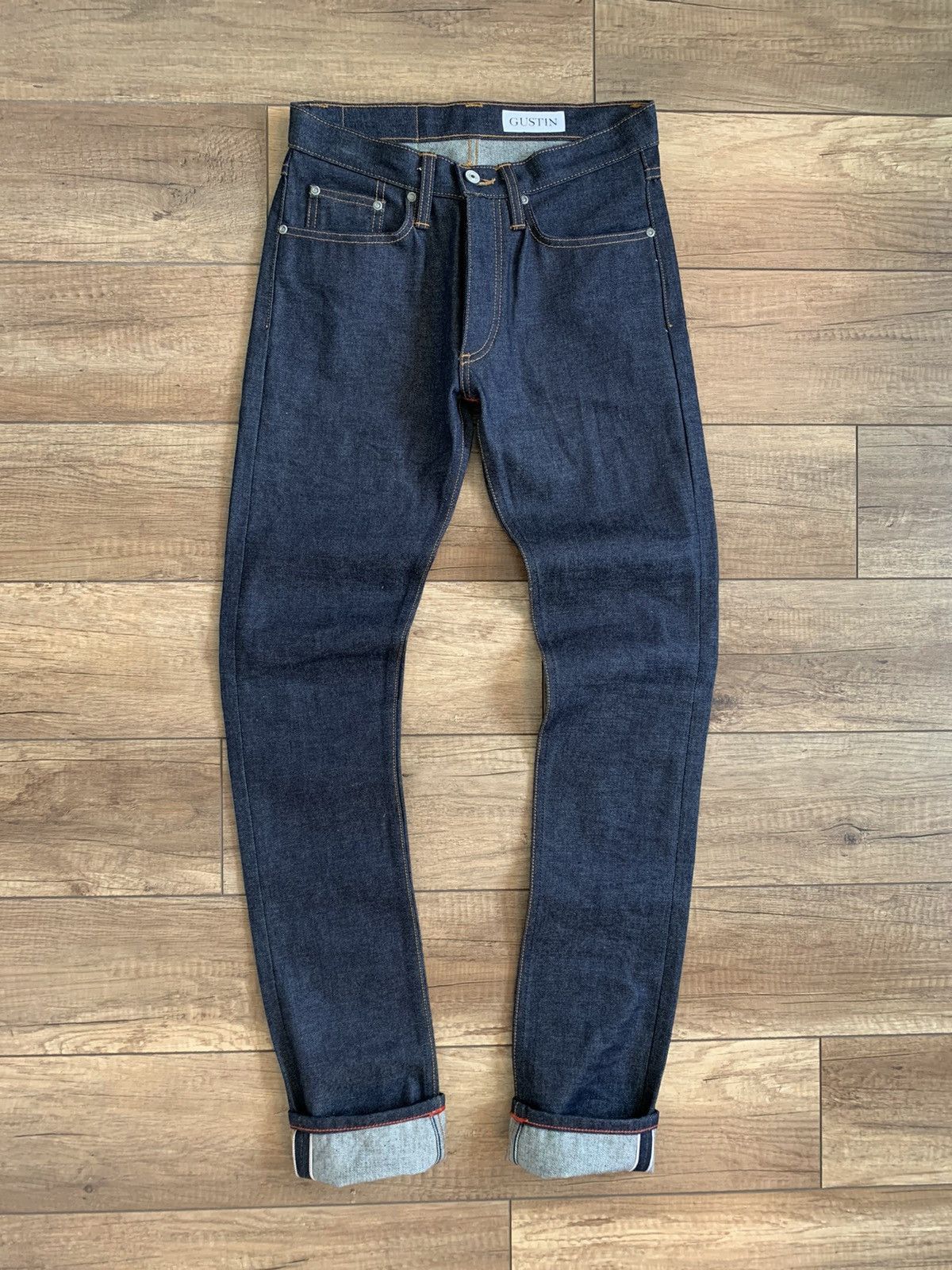 Gustin Gustin Selvedge Raw California Skinny Jeans Denim Pants Size US 29 - 2 Thumbnail