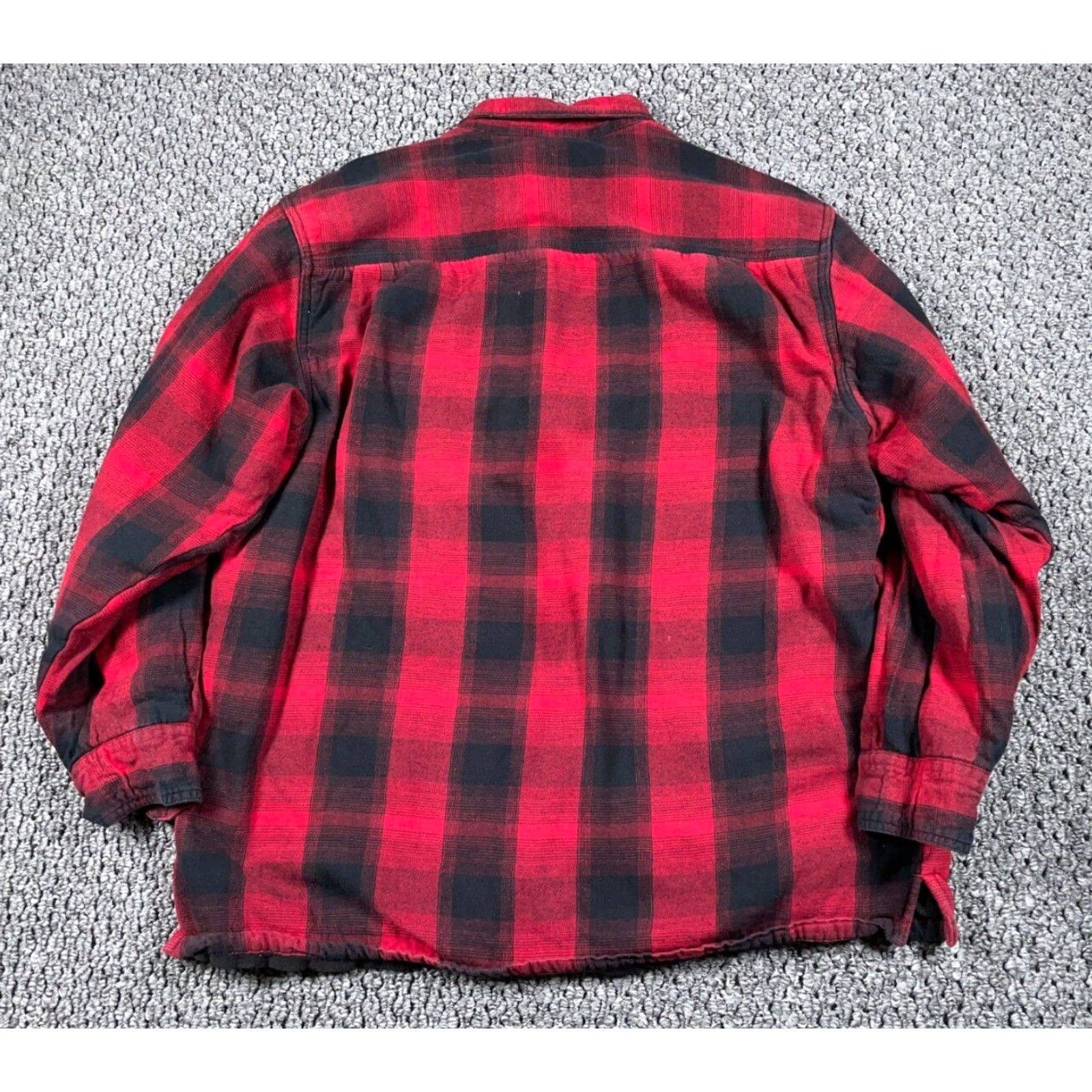 Vintage VINTAGE RedHead Flannel Shirt Jacket Adult Large Red Black Check Plaid Heavyweight Lined Pockets 90s Grunge Retro Mens Size US L / EU 52-54 / 3 - 2 Thumbnail