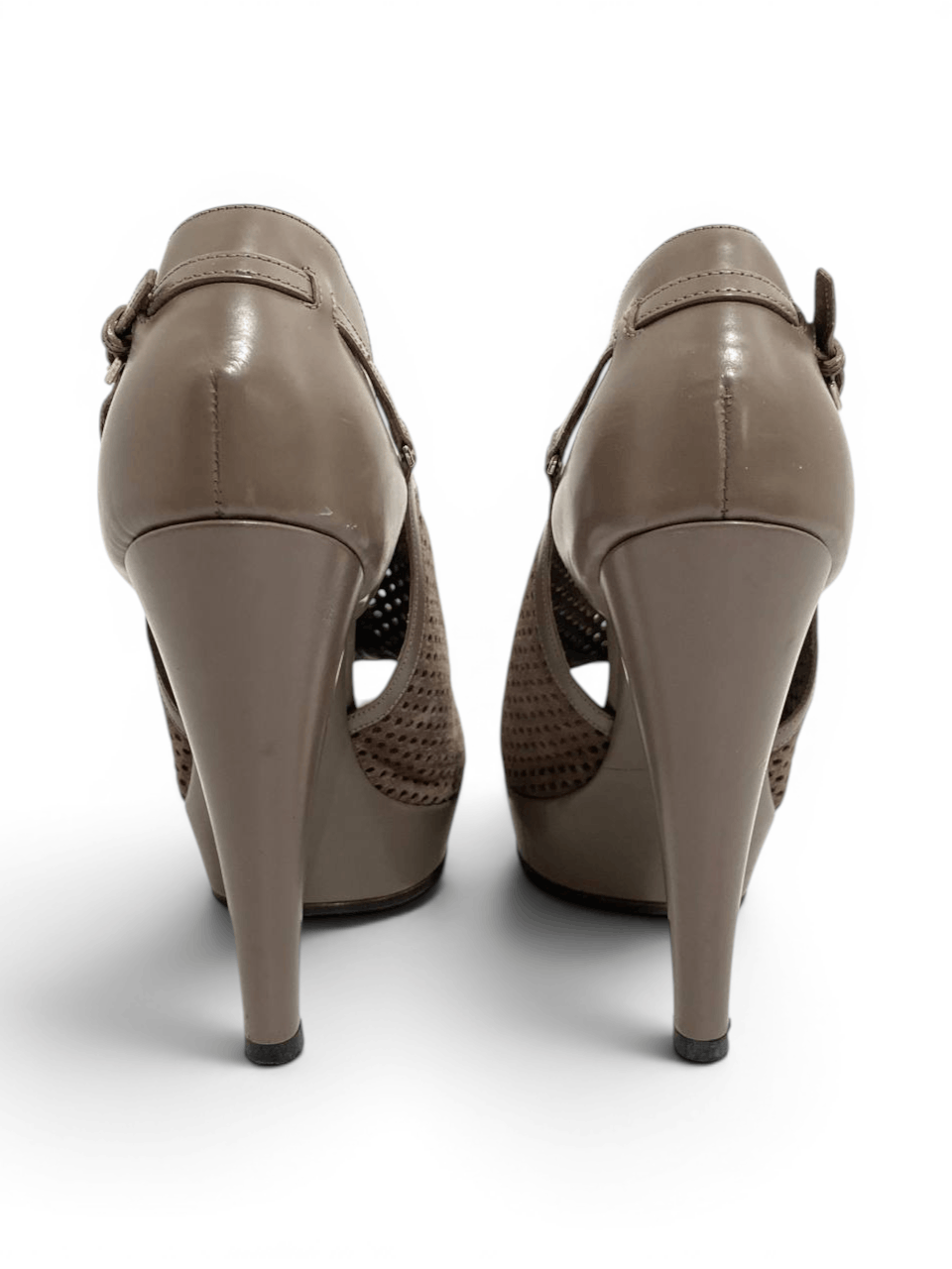Yves Saint Laurent Yves Saint Laurent Leather Cut Peep Heel Sandals Vintage Size US 7.5 / IT 37.5 - 9 Thumbnail