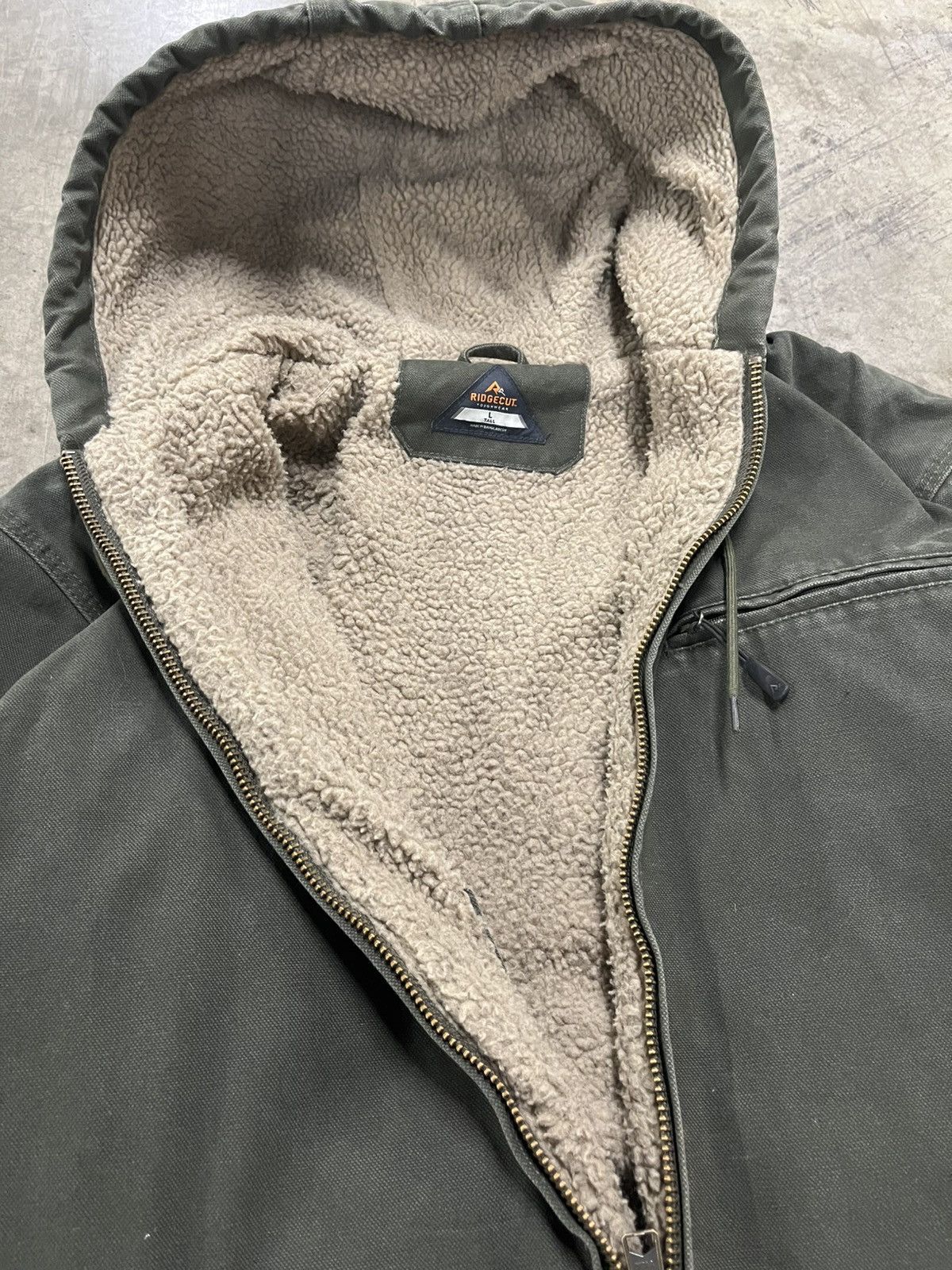 Carhartt × Vintage Carhartt style forest green canvas Sherpa lined workwear Size US L / EU 52-54 / 3 - 7 Thumbnail