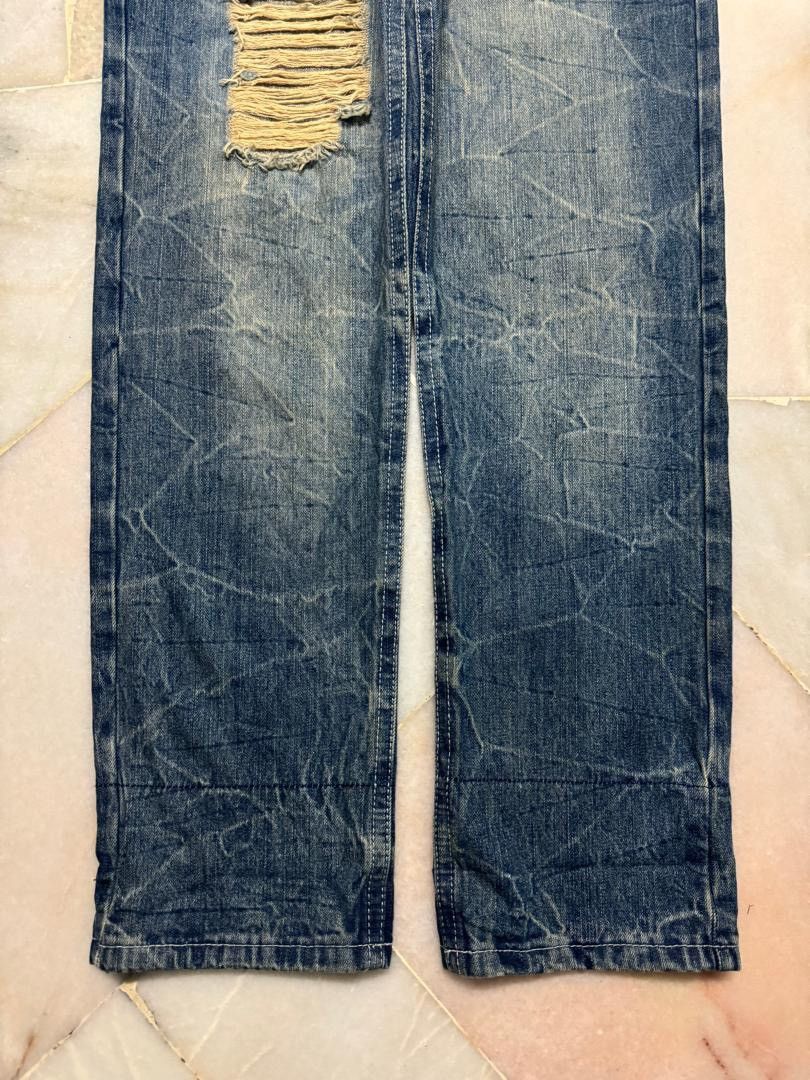 Undercover 💥Double Waist💥Vintage 90’s Japanese Whisker Distressed Rare Size 31" - 10 Thumbnail