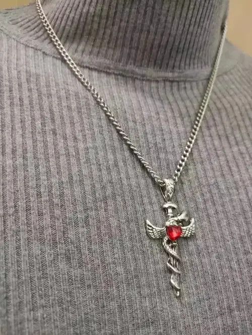 Jewelry × Vintage Cross Titanium steel Necklace Chain Size ONE SIZE - 3 Thumbnail