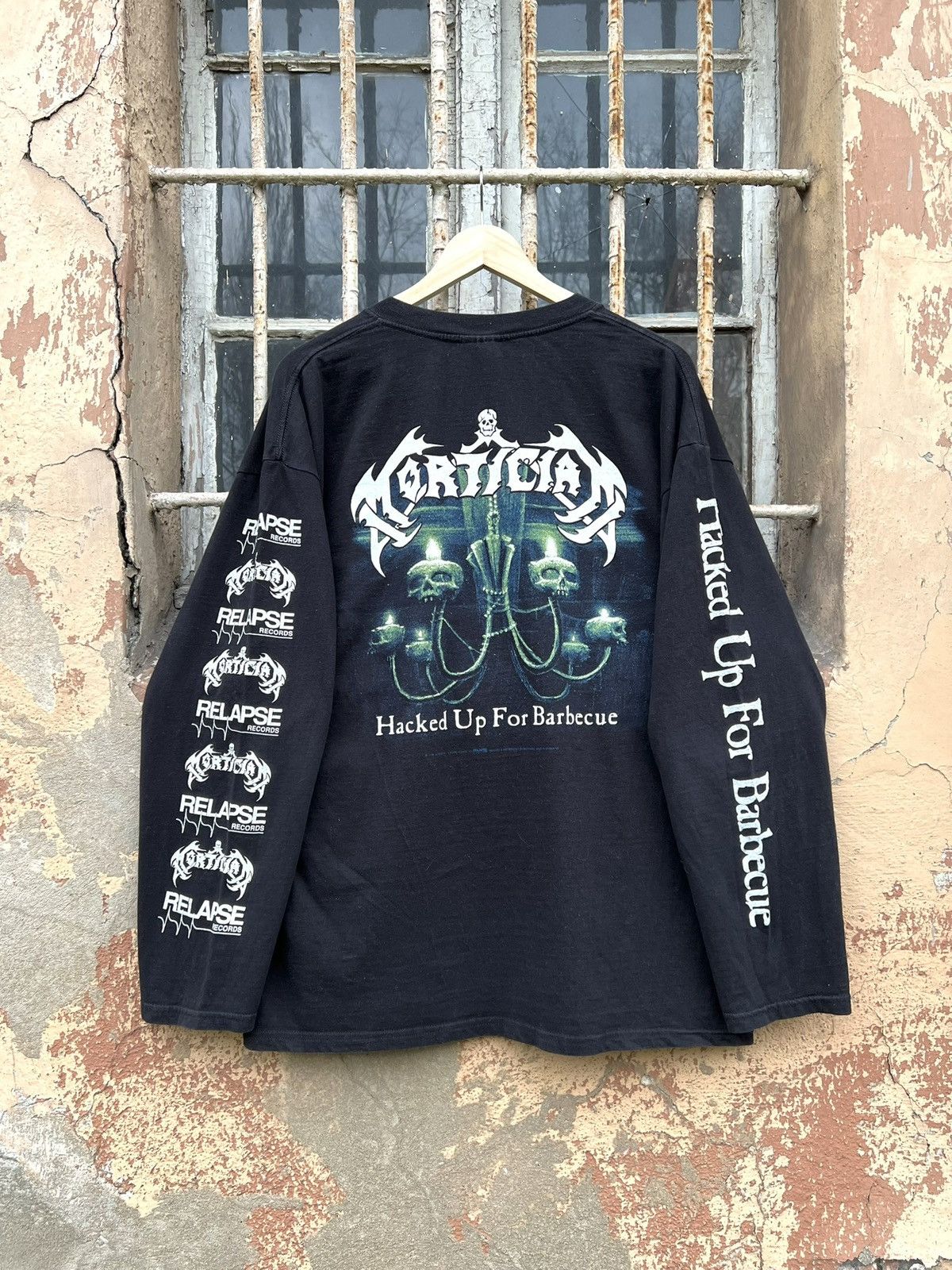Band Tees VTG 90s Mortician Hacked Up For Barbecue Metal Longsleeve XL Size US XL / EU 56 / 4 - 2 Thumbnail