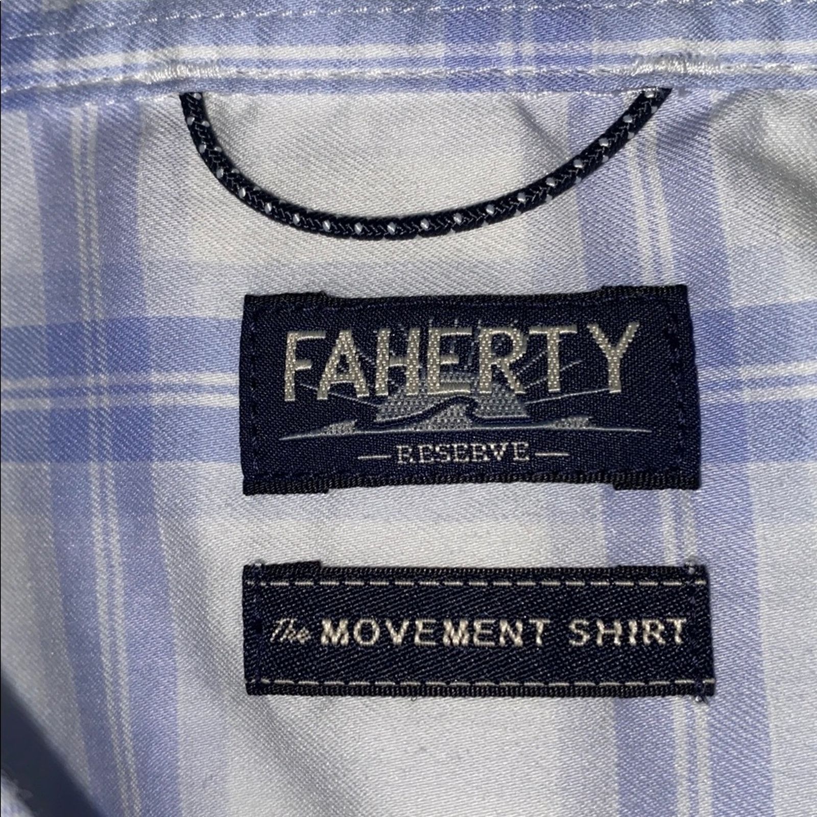Faherty FAHERTY $158 Movement Shirt - Iris River Plaid. XXL EUC Size US XXL / EU 58 / 5 - 7 Thumbnail