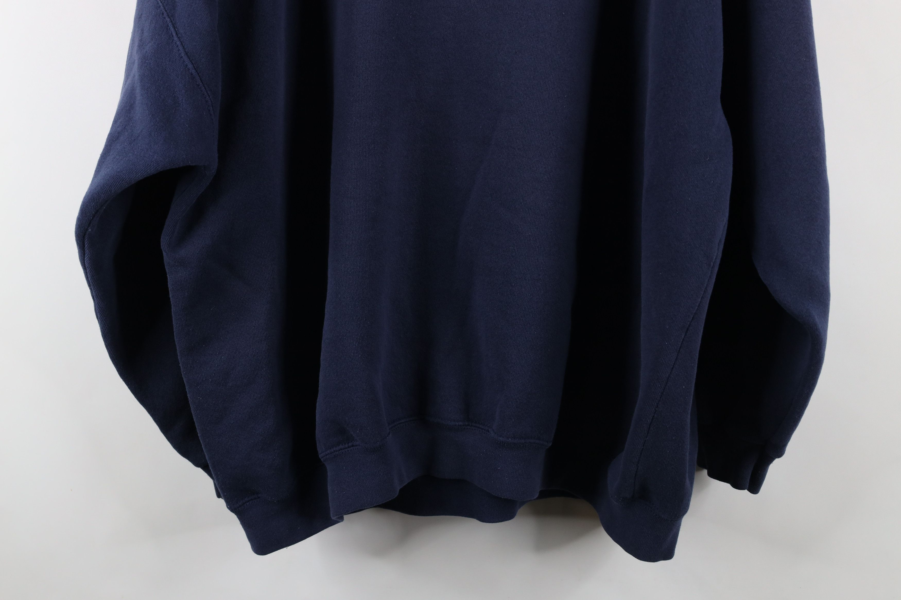 Vintage Vintage 90s Streetwear Blank Crewneck Sweatshirt Blue USA Size US XXL / EU 58 / 5 - 15 Thumbnail