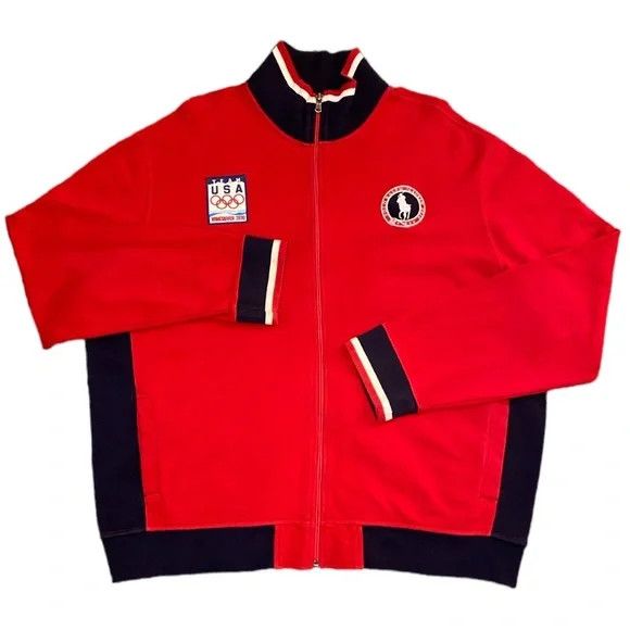 Image of Polo Ralph Laurent Team Usa Olympics Vancouver 2010 Jacket in Red, Men's (Size 2XL)