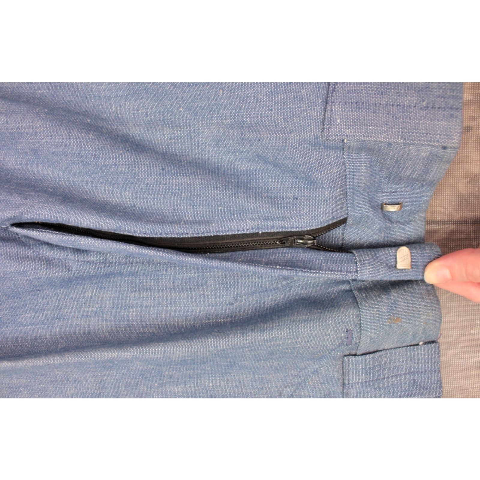 Vintage Stephens 60s 70s NOS Vintage Blue Flared Pants 31x31 Mens Trousers 1960s 1970s 60s 70s Pants Mens Blue Stephens Flared NOS Vintage Size US 31 - 5 Thumbnail