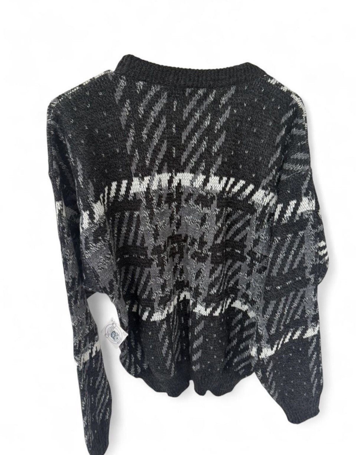 John Ashford John Ashford Black & Grey Knit Sweater Sz L NWT Size US L / EU 52-54 / 3 - 2 Thumbnail