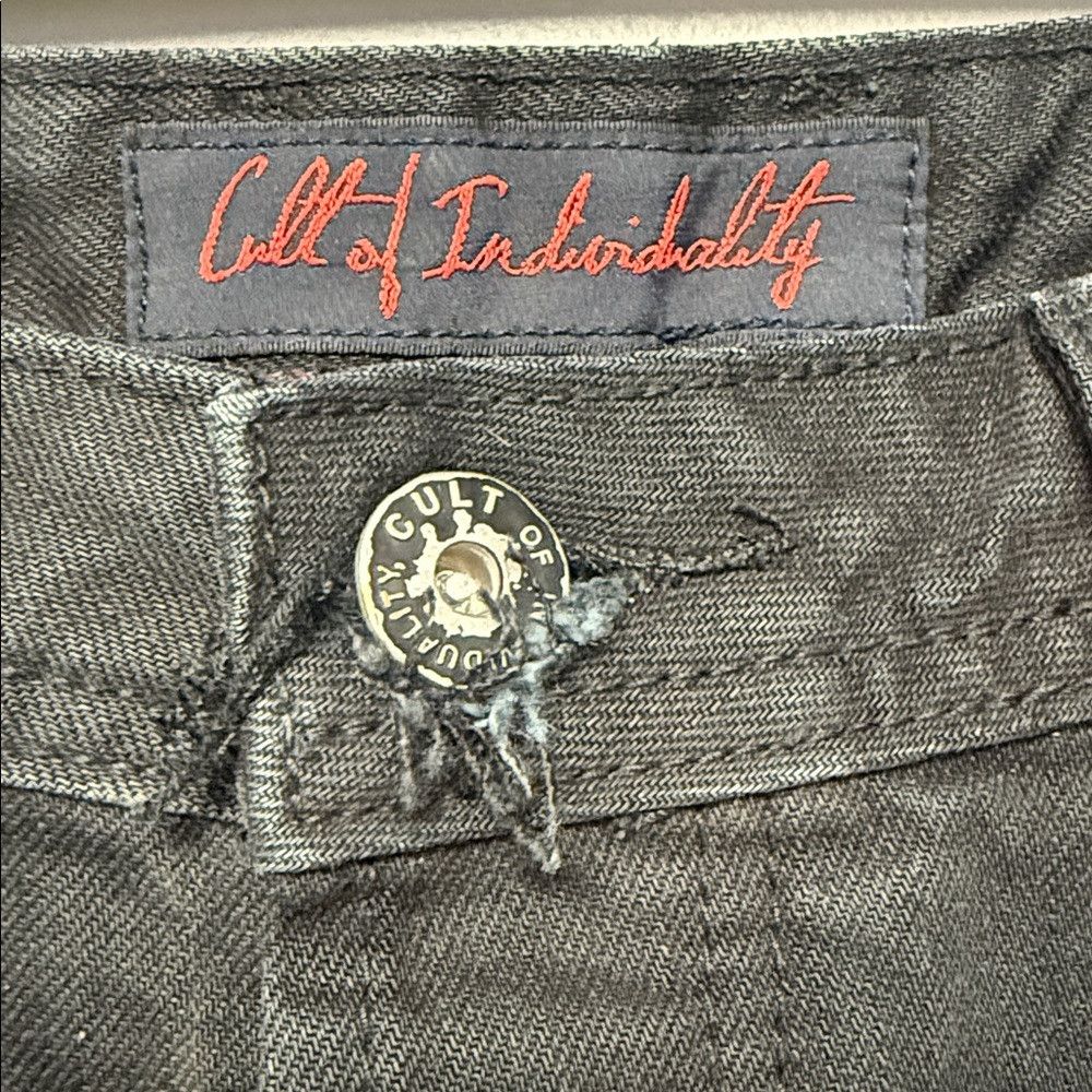 Cult Of Individuality Cult of Individuality Rebel Straight Black Jeans W36 L34 Size US 36 / EU 52 - 5 Thumbnail