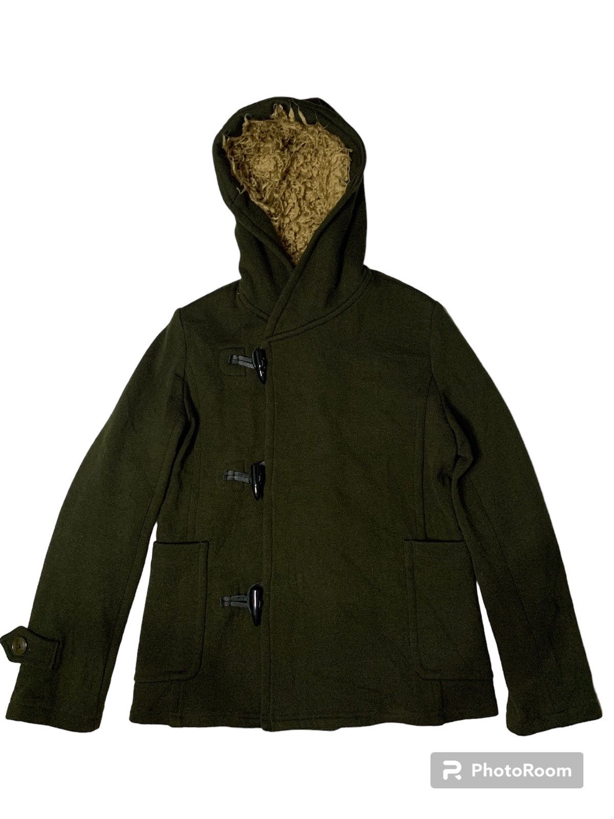 image of Sunaokuwahara Issey Miyake Wool Jacket in Green, Men's (Size Medium)