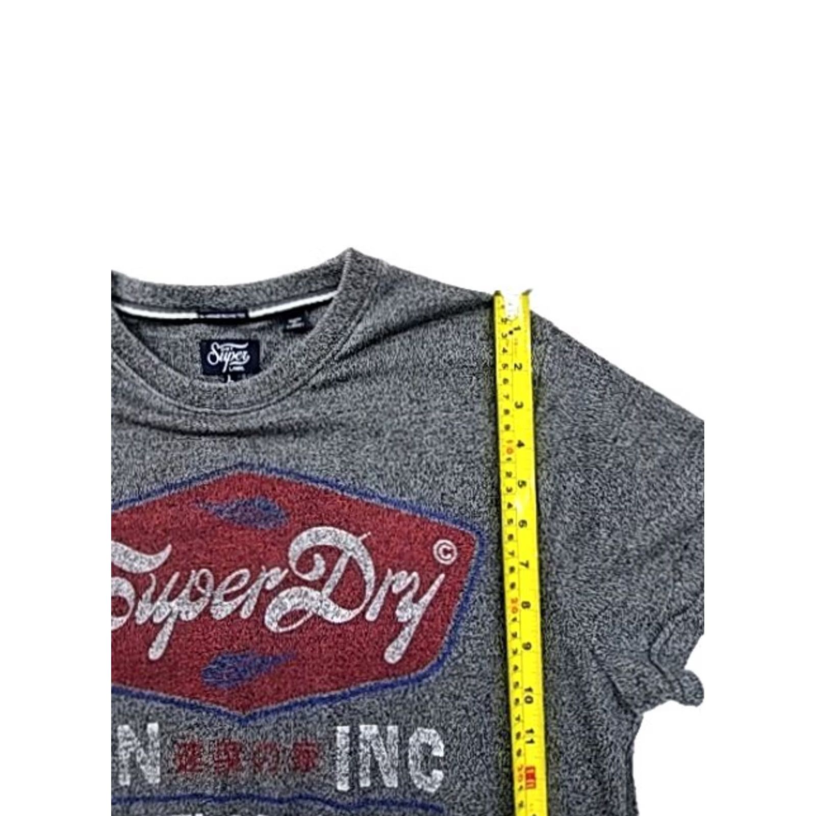 Superdry Superdry Japanese Theme Mens T-Shirt Grey Marl L Relaxed Fit Size US L / EU 52-54 / 3 - 7 Thumbnail