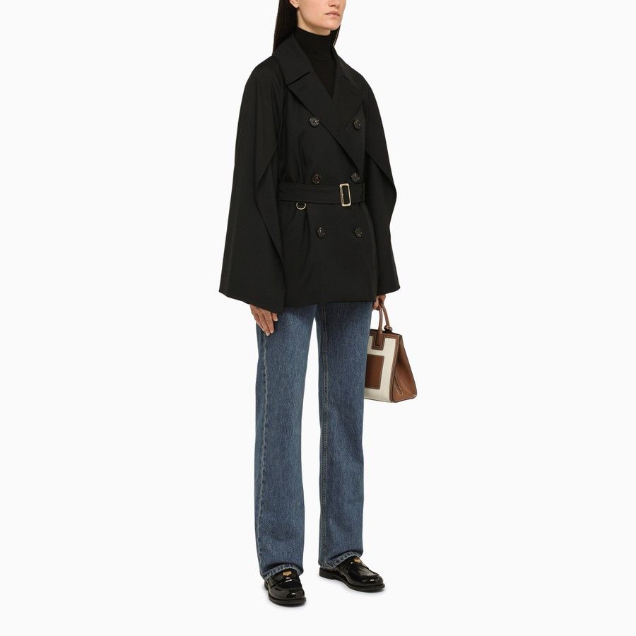 Burberry Double-breasted Wool Jacket in Black Size S / US 4 / IT 40 - 2 Thumbnail