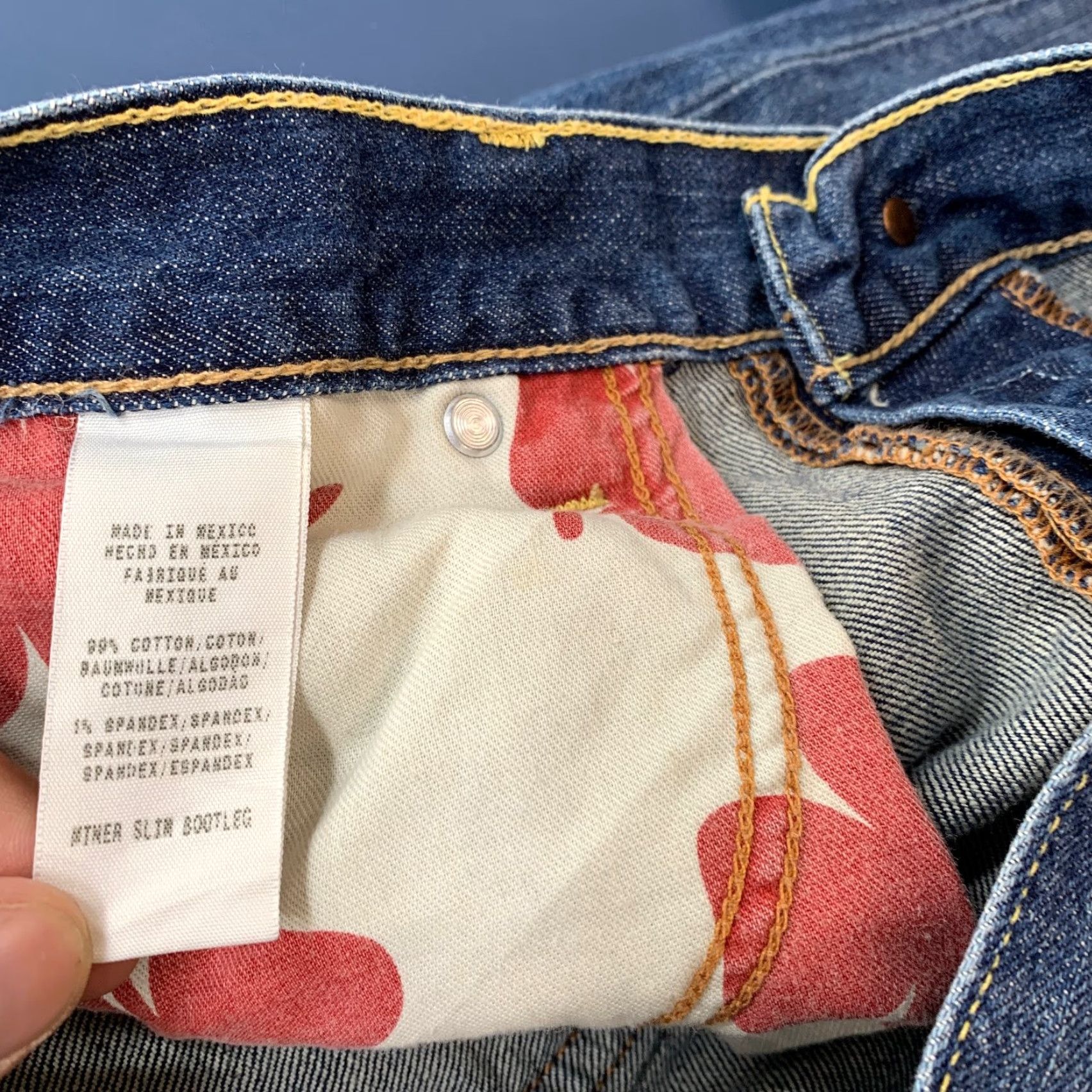 Lucky Brand VINTAGE Lucky Brand Denim Jeans Mens 34 Blue Miners Slim Fit Gene Montesano Jeans Mens 34 Blue Slim Bootcut Size US 34 / EU 50 - 4 Thumbnail