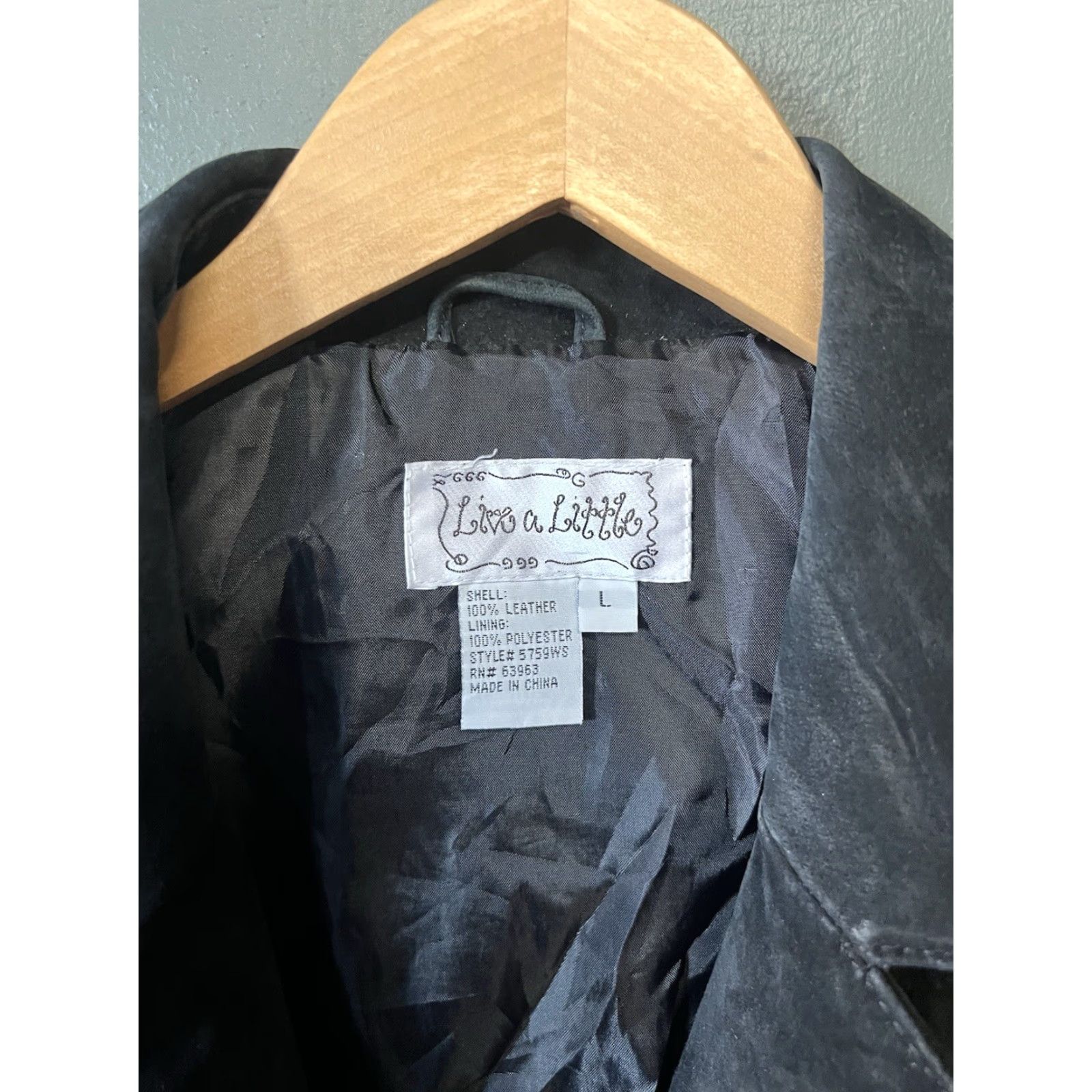Olive Live a Little Black Suede Button Up Leather Jacket Women's Size Large Size L / US 10 / IT 46 - 3 Thumbnail