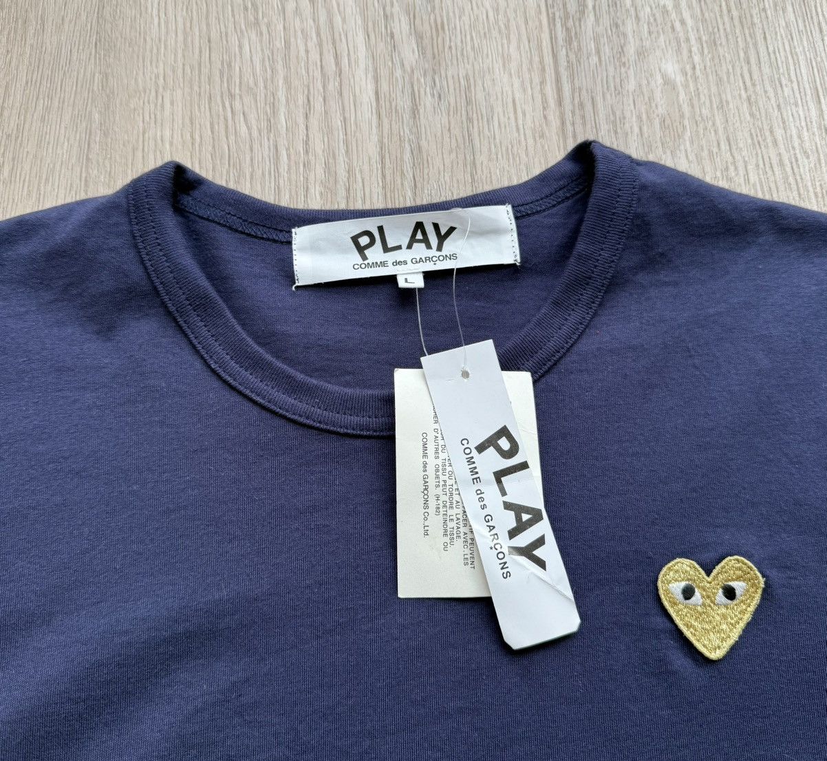 Comme des Garcons Comme des Garcons Play Heart Blue T-Shirt CDG Size US L / EU 52-54 / 3 - 3 Thumbnail