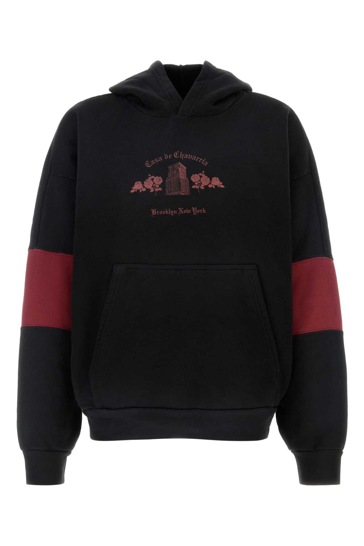 Willy Chavarria Black Cotton Oversize Sweatshirt Size US L / EU 52-54 / 3 - 1 Thumbnail