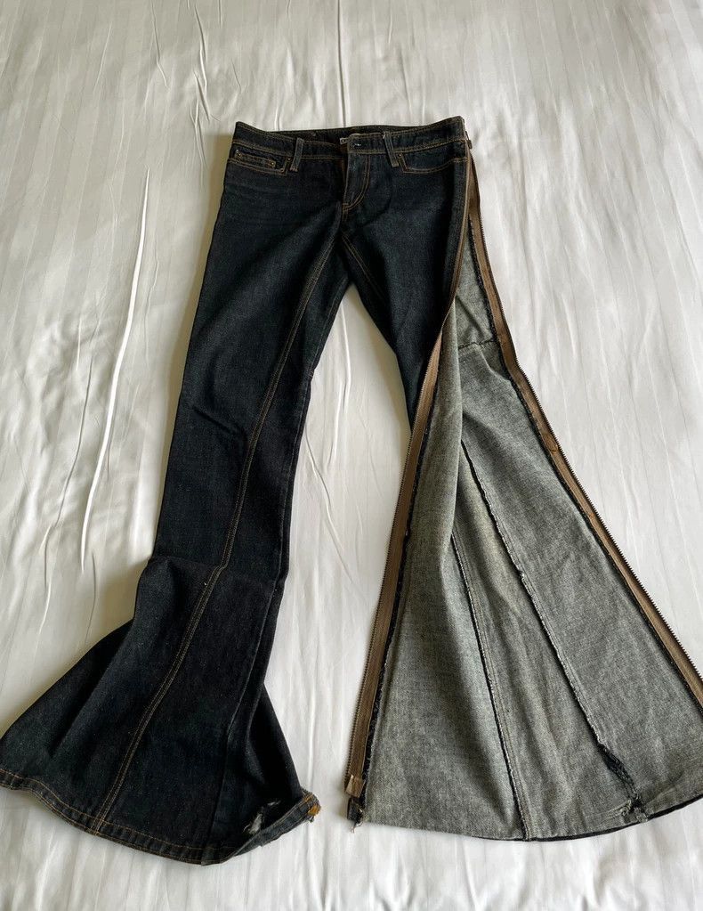 Yohji Yamamoto Vintage Deconstructed Zipper Jeans with Removable Legs-2506 Size 28" / US 6 / IT 42 - 2 Thumbnail