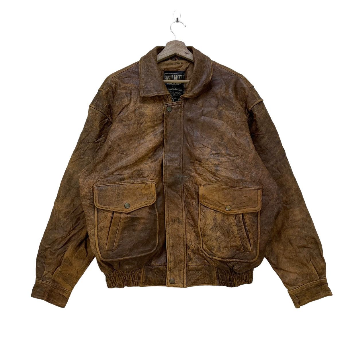 sky wear Leather Flight Jacket Army Jacket