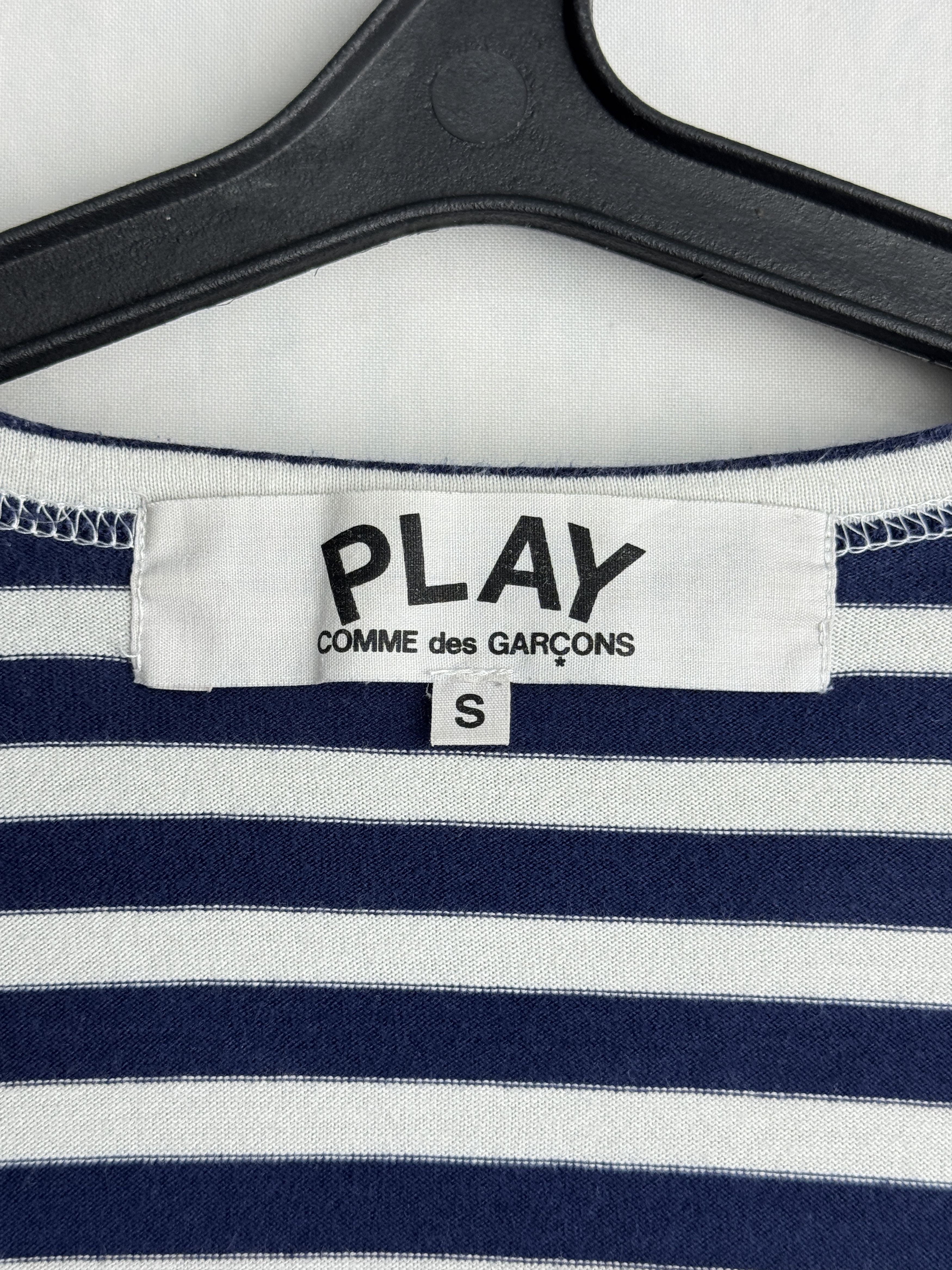 Comme des Garcons CDG PLAY unisex striped cotton t-shirt, made in Japan Size US S / EU 44-46 / 1 - 4 Thumbnail