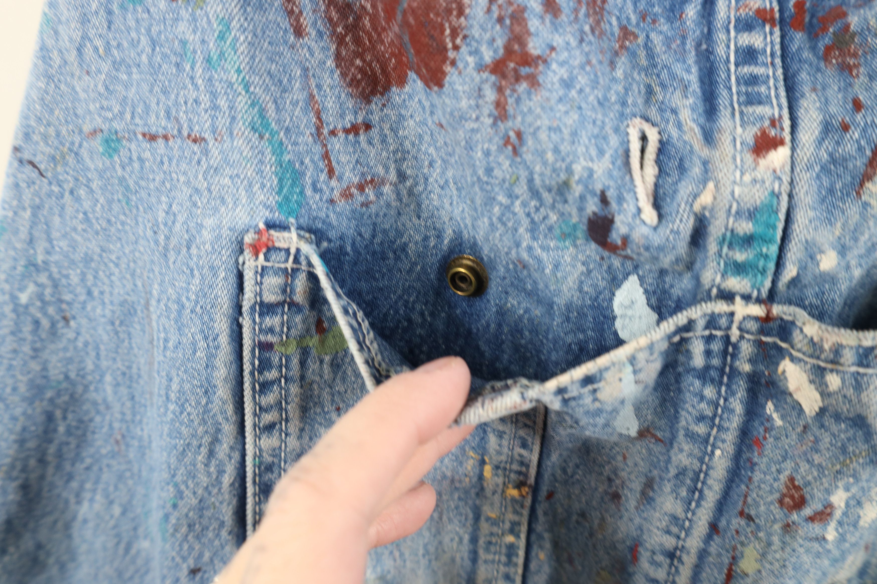 Vintage Vintage 90s Streetwear Thrashed Flannel Lined Overalls Size US 40 / EU 56 - 9 Thumbnail
