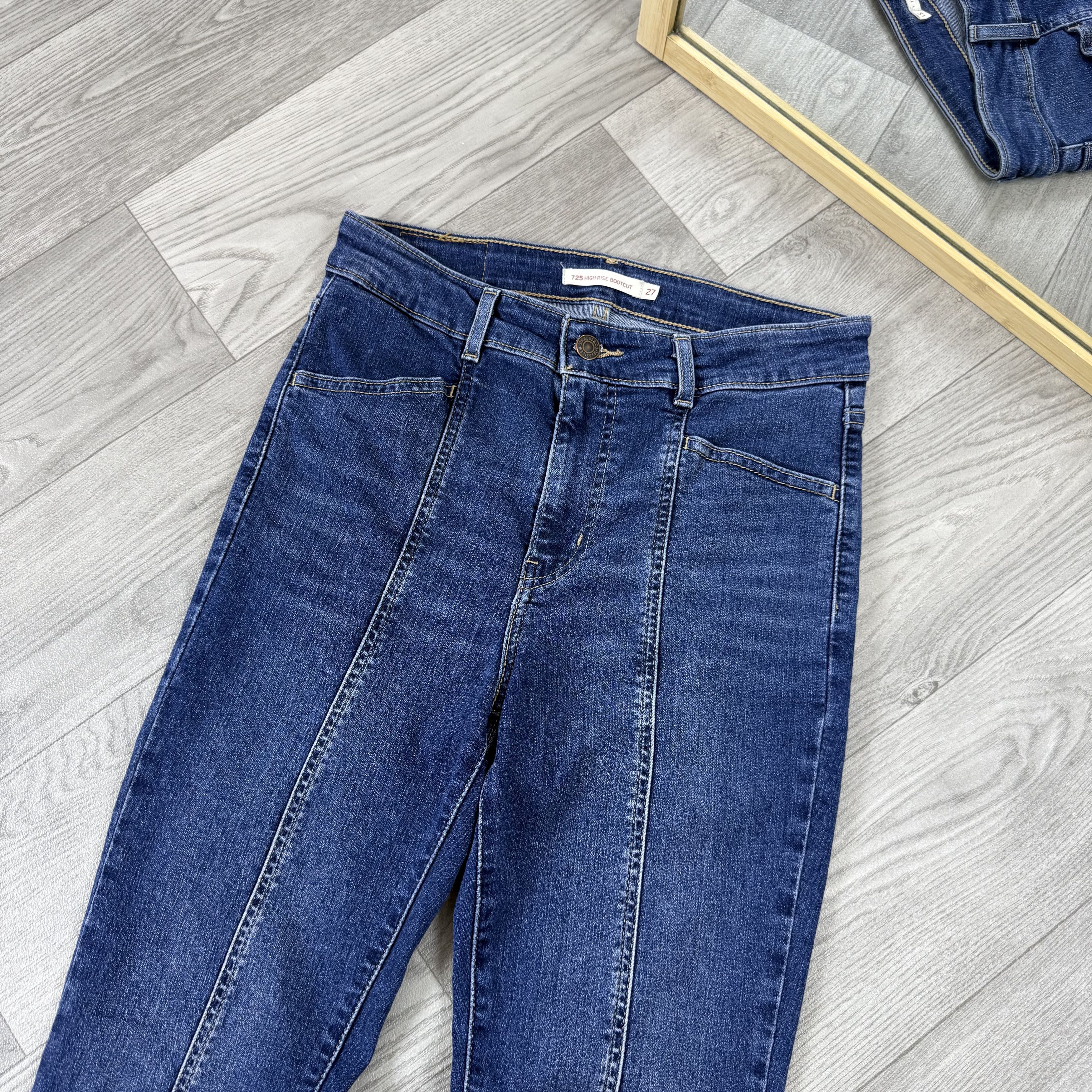 Levi's Levi's 725 High Rise Bootcut Blue Denim Jeans Size 27" / US 4 / IT 40 - 10 Thumbnail