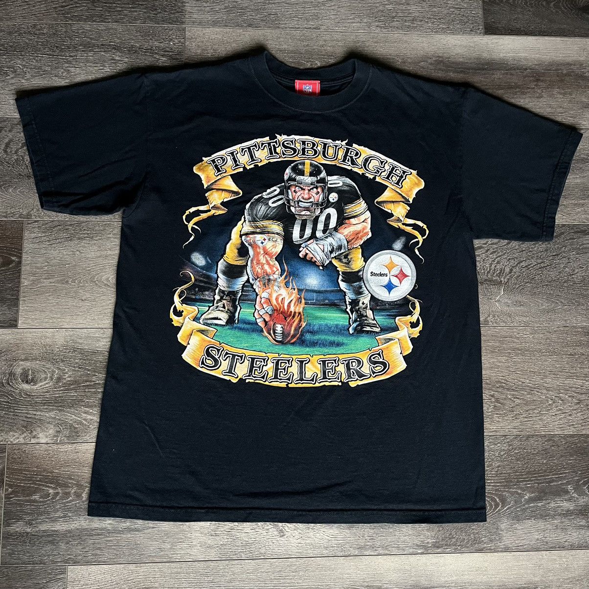 NFL Vintage 2000s NFL Pittsburgh Steelers Snap Graphic Logo Tee Size US L / EU 52-54 / 3 - 2 Thumbnail