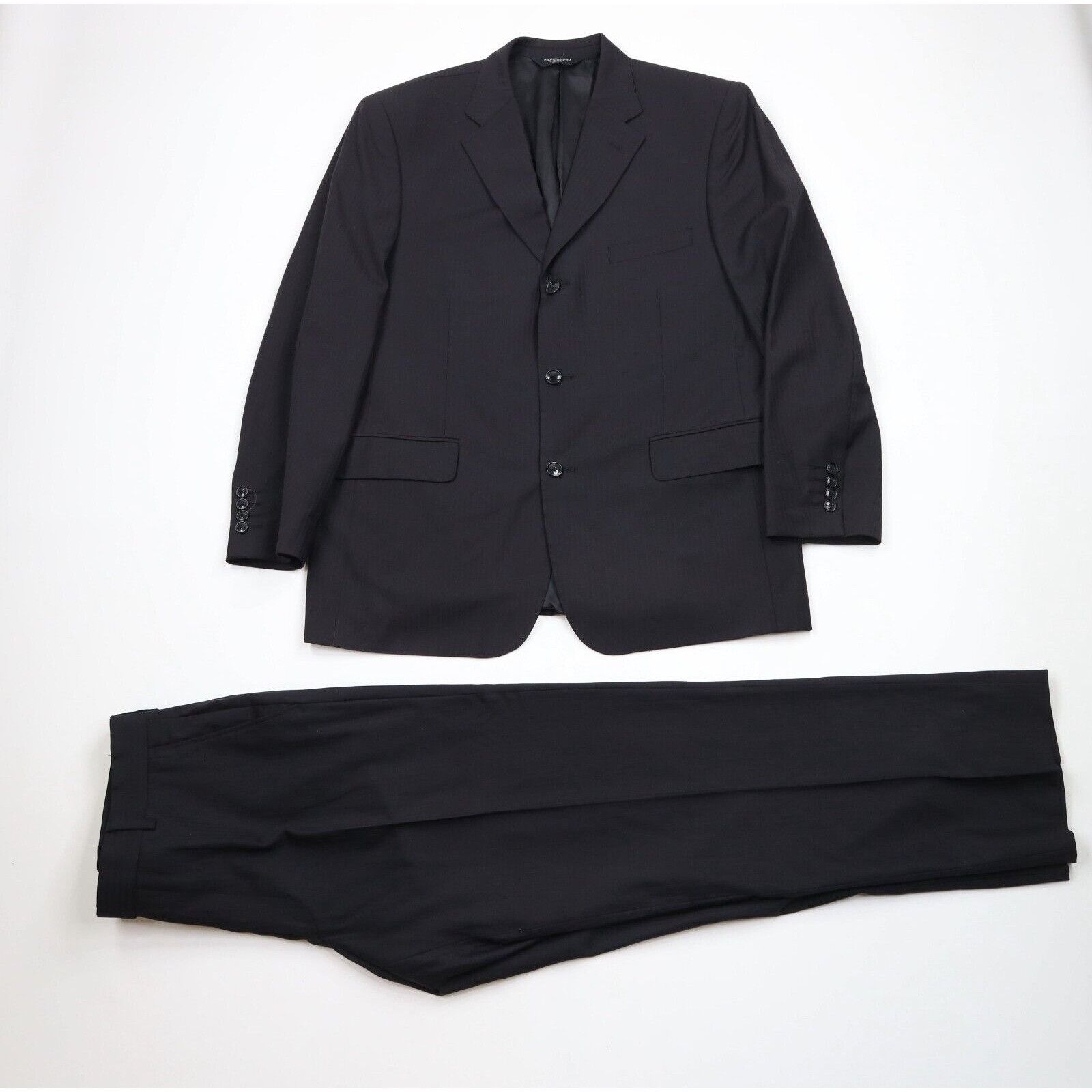 Vintage Vintage Streetwear Super 130s Wool 2 Piece Striped Suit Size 42R - 1 Thumbnail