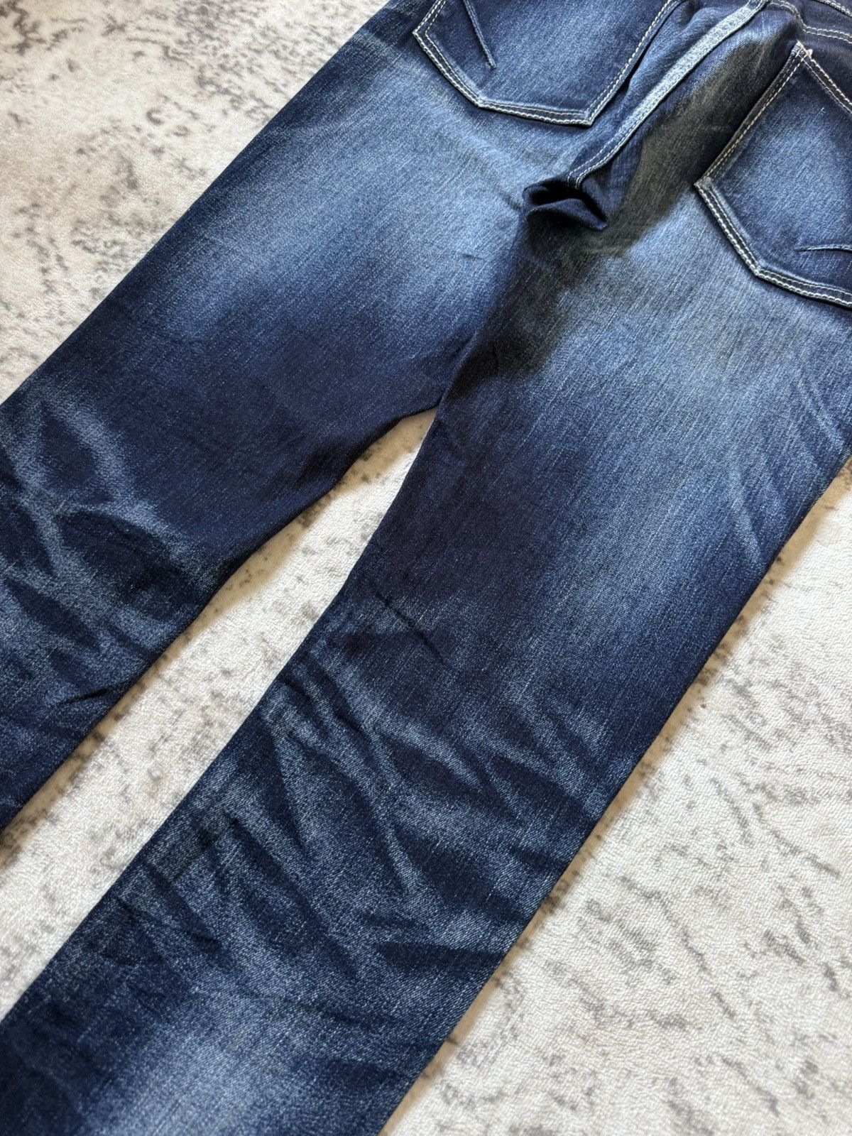 Japanese Brand Gostar De Fuga Shadow Fade Wash Whiskers Skinny Jeans Size US 29 - 14 Thumbnail