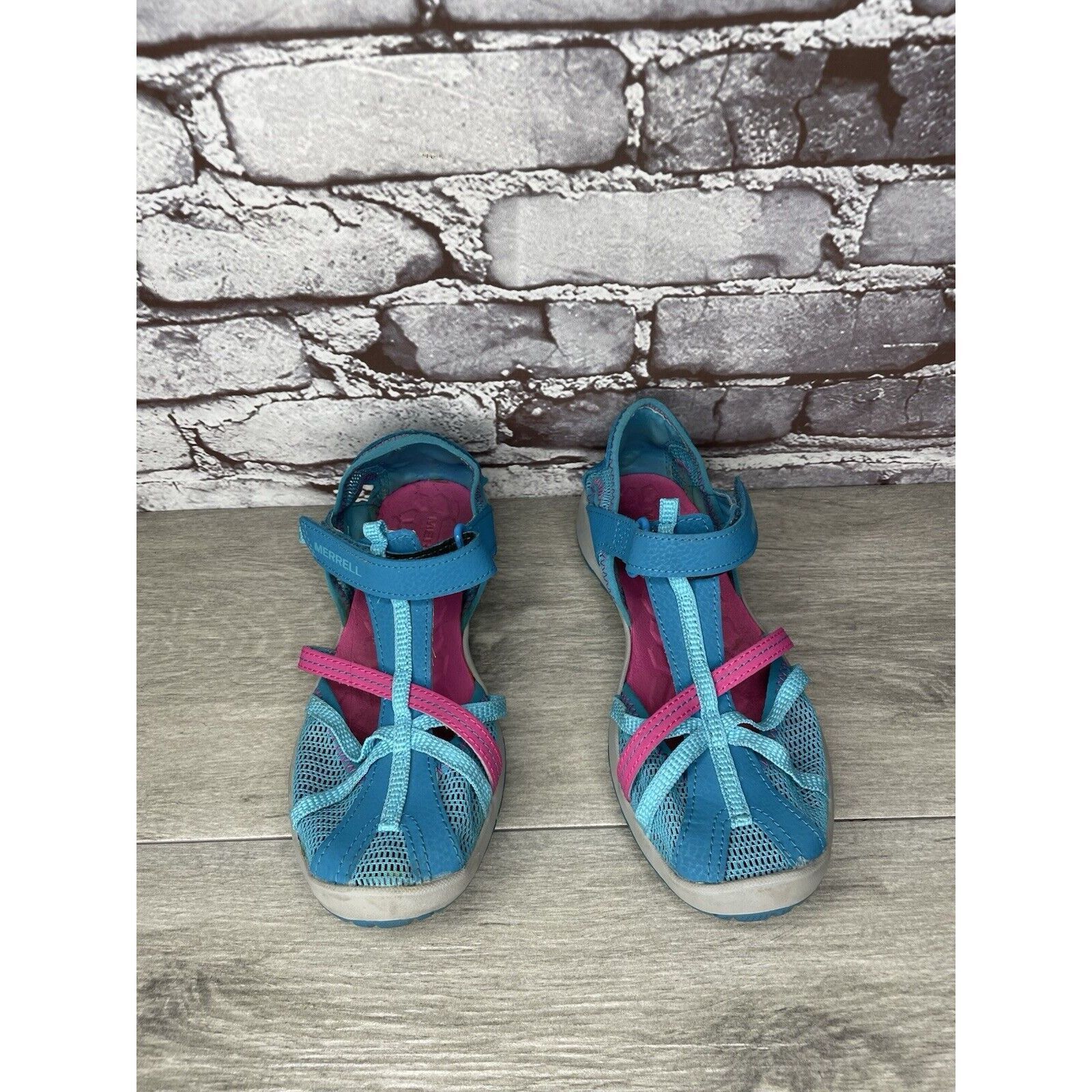 Merrell Merrell 61594 Blue Textile Synthetic Mesh Maryjane Strap Sho Size US 5 / IT 35 - 16 Thumbnail
