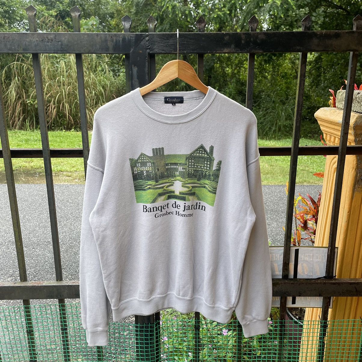 Japanese Brand × Vintage 🔥Vintage Grosbec Homme Art House Design Sweatshirts Size US M / EU 48-50 / 2 - 1 Thumbnail