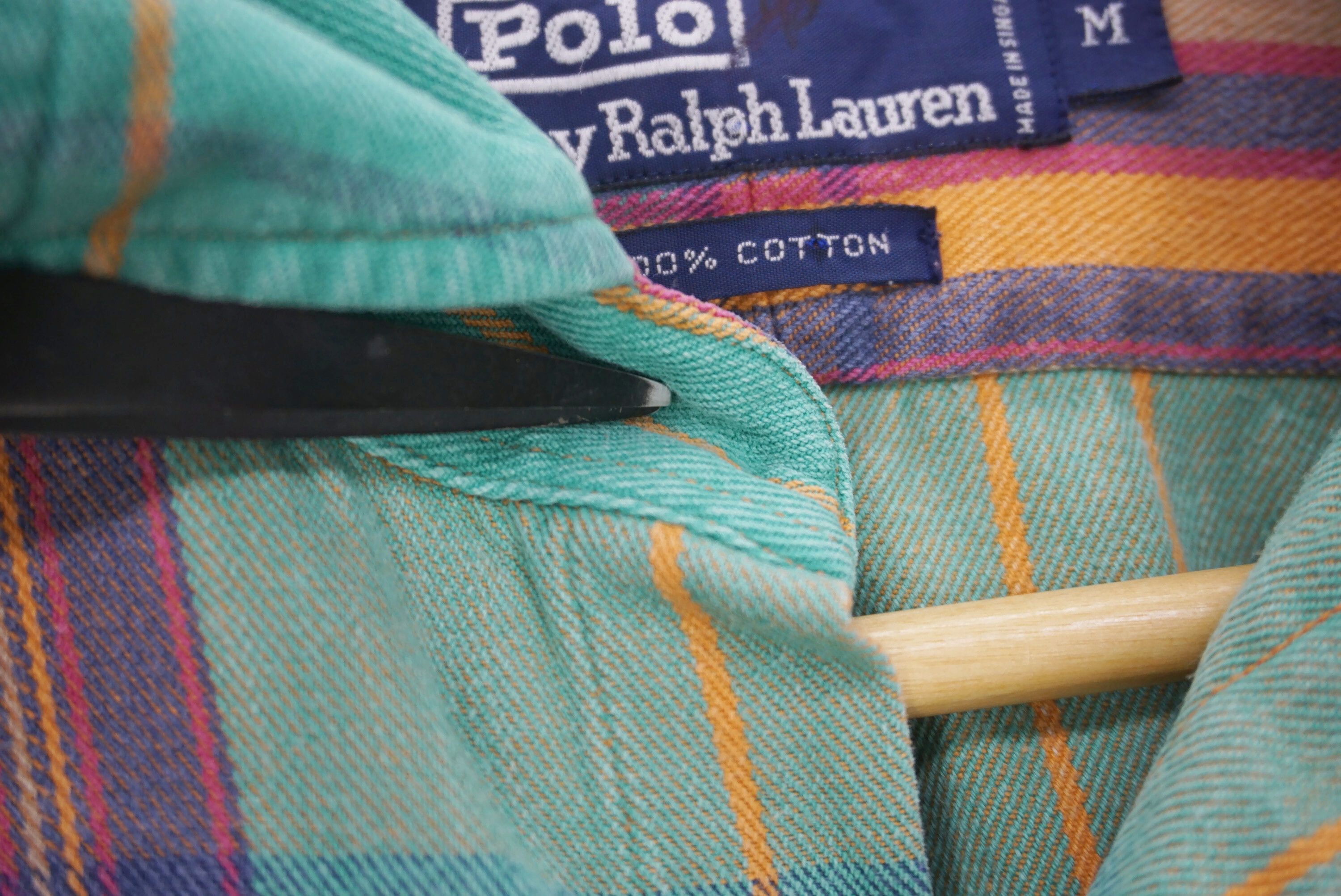 Polo Ralph Lauren Vintage Polo Baggy Flannel Size M Made in Singapore Size US M / EU 48-50 / 2 - 9 Thumbnail
