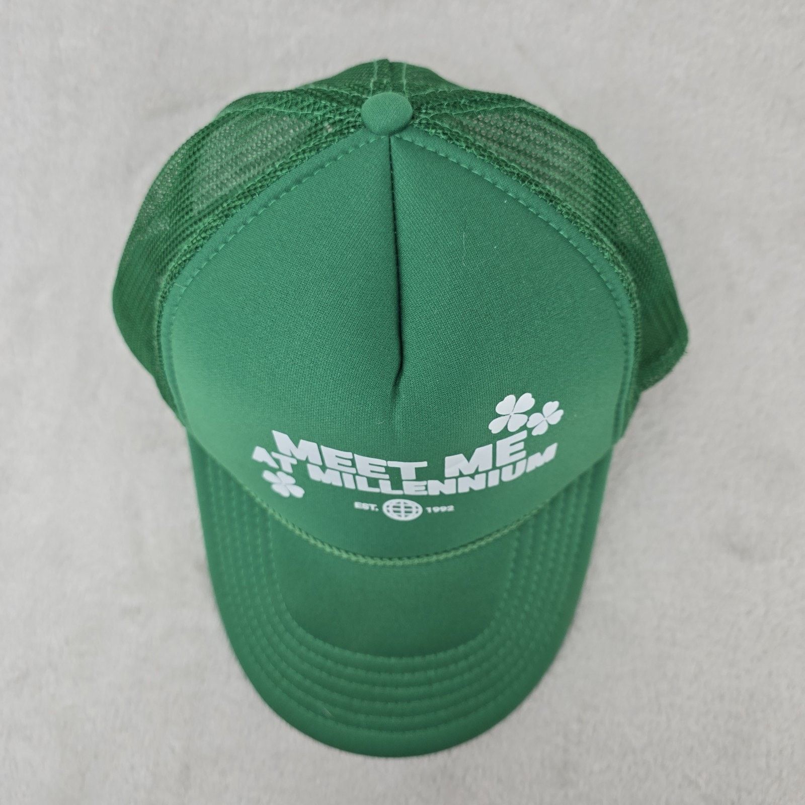 Otto Vintage Meet Me At Millennium Trucker Hat Y2K 90s Shamrock Size ONE SIZE - 5 Thumbnail